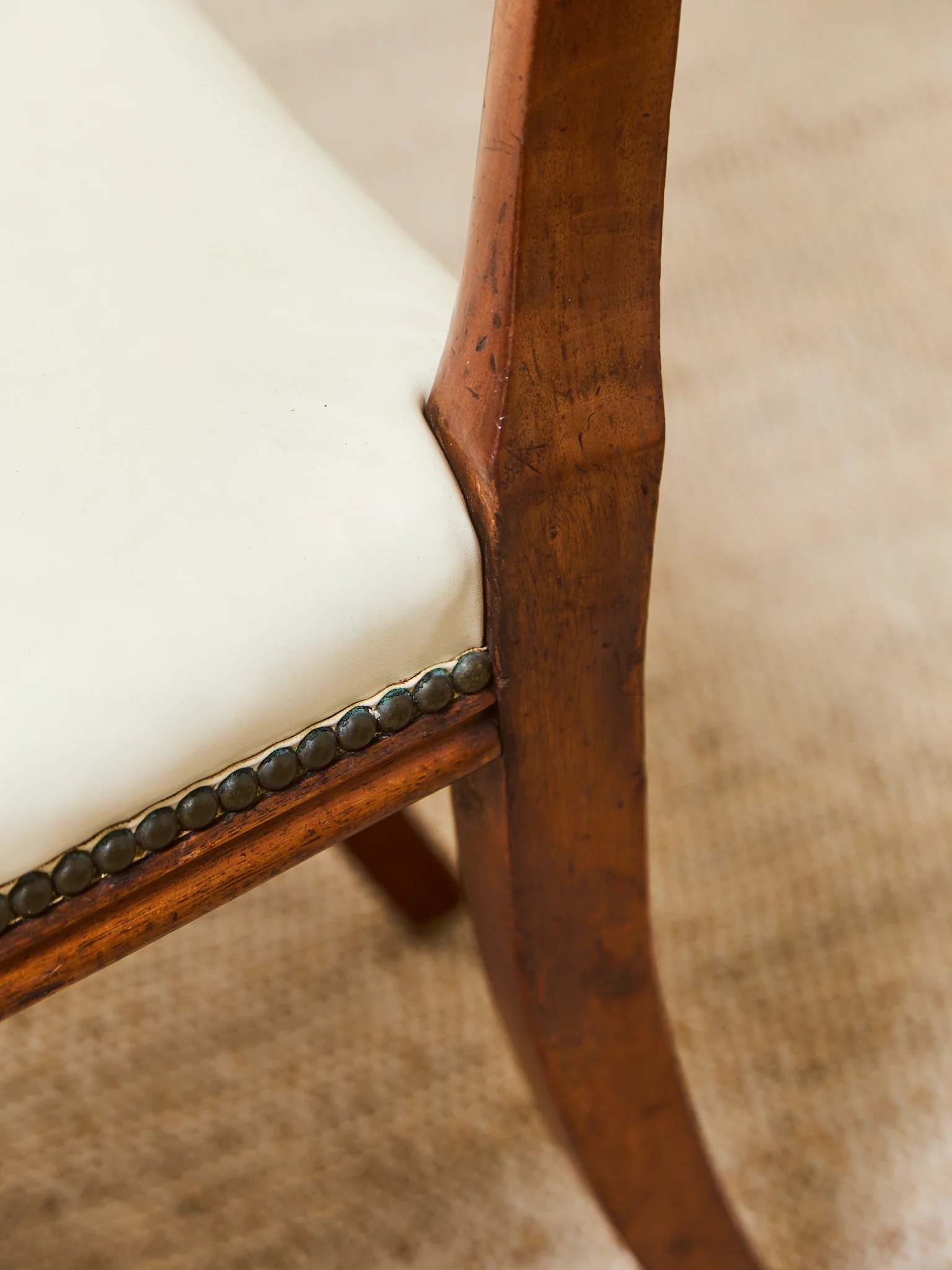1940’s Carved Sweetheart Chairs Set of 6 - Image 17