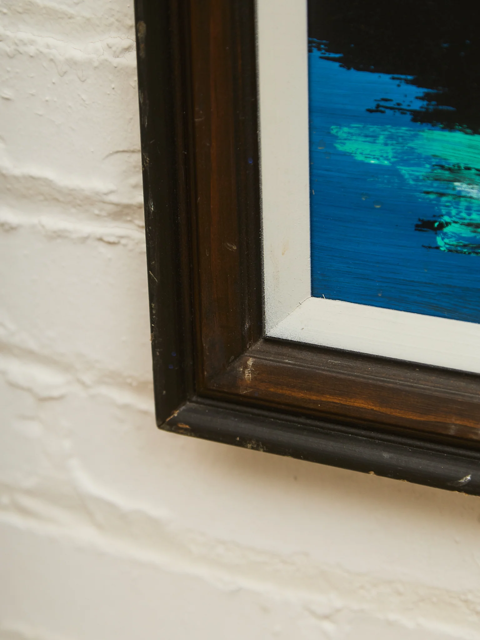 1970’s Sailboat Paintings in Blue Signed by E - Image 6