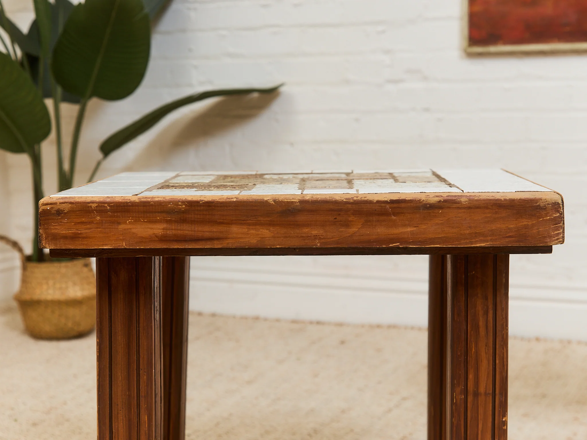 1970’s Tiled Boho Side Table - Image 12