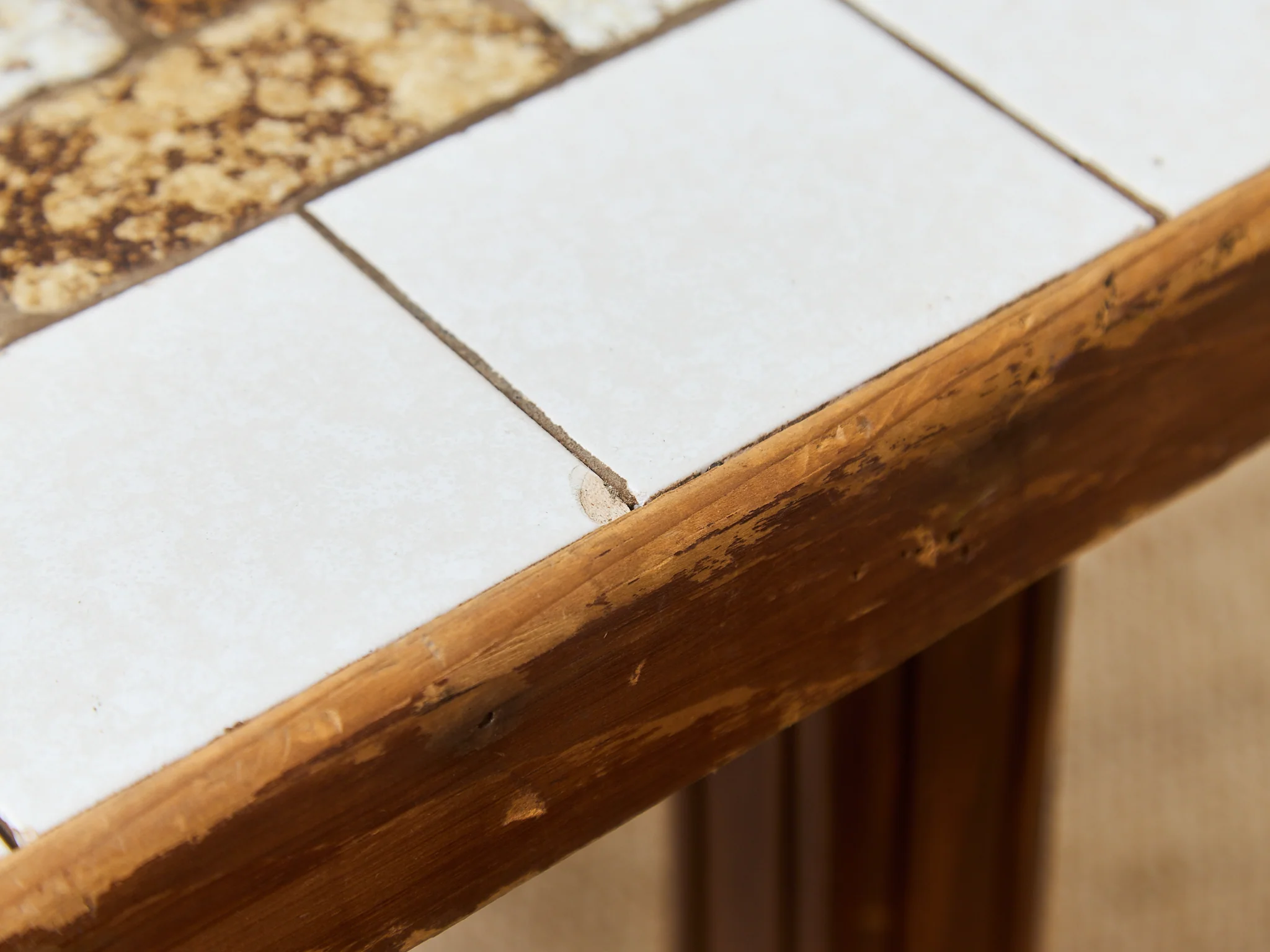 1970’s Tiled Boho Side Table - Image 13