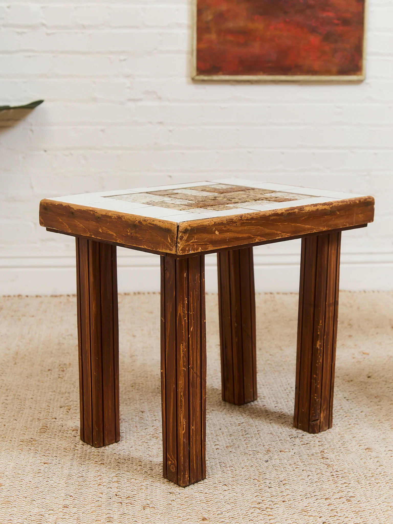 1970’s Tiled Boho Side Table - Image 2