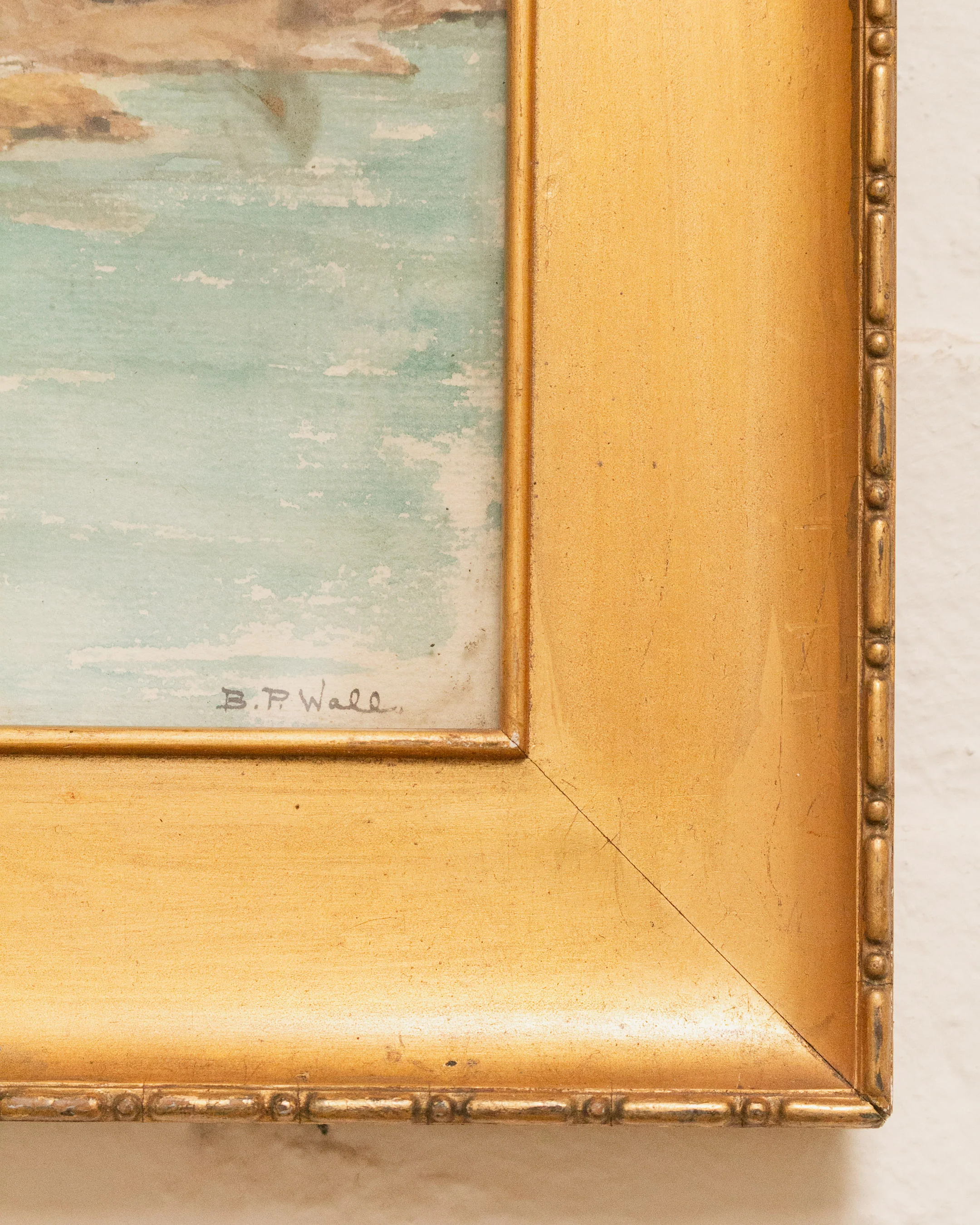 Antique Coastal Painting- As Is - Image 5