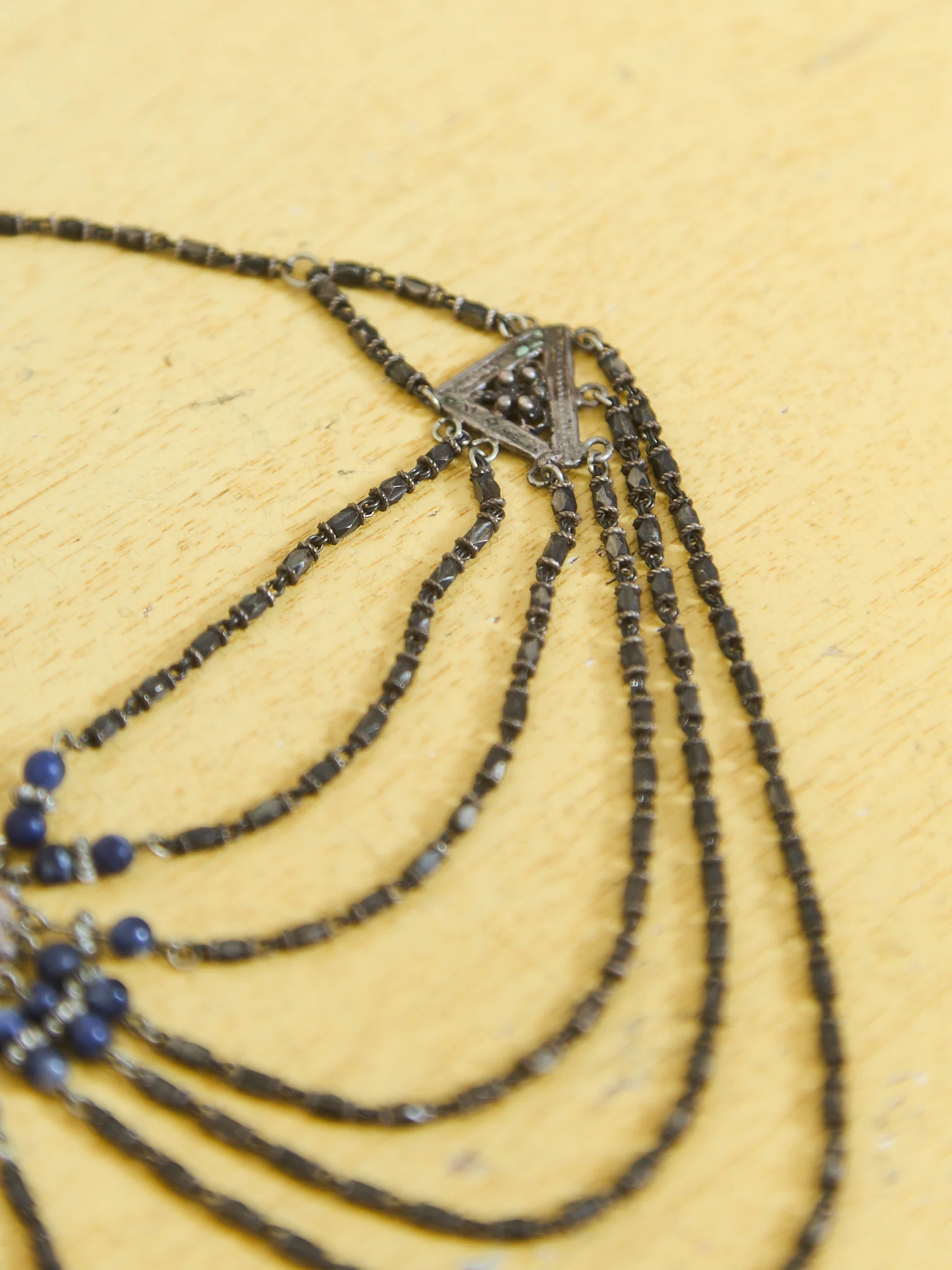 Art Deco French Jet Black Glass Bead Necklace - Image 5