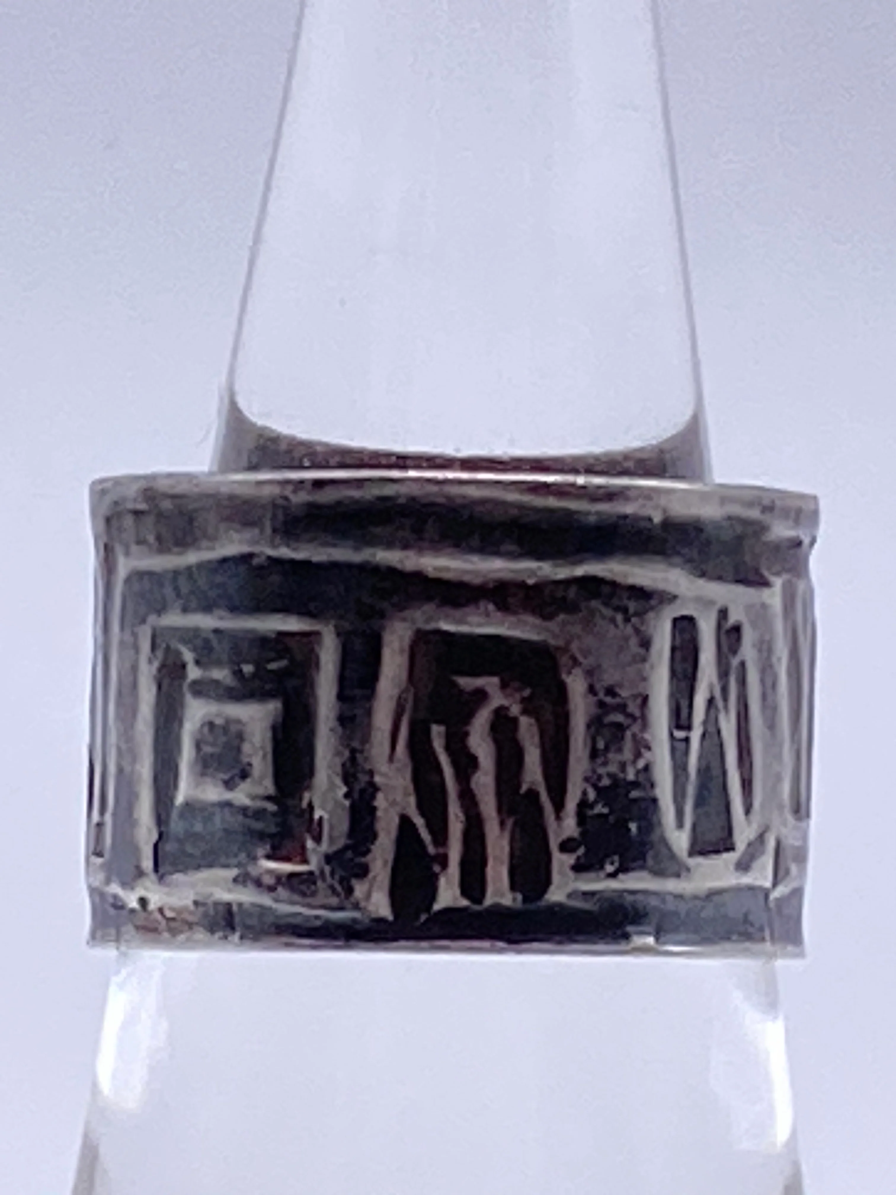 Artisanal Brutalist Silver Ring