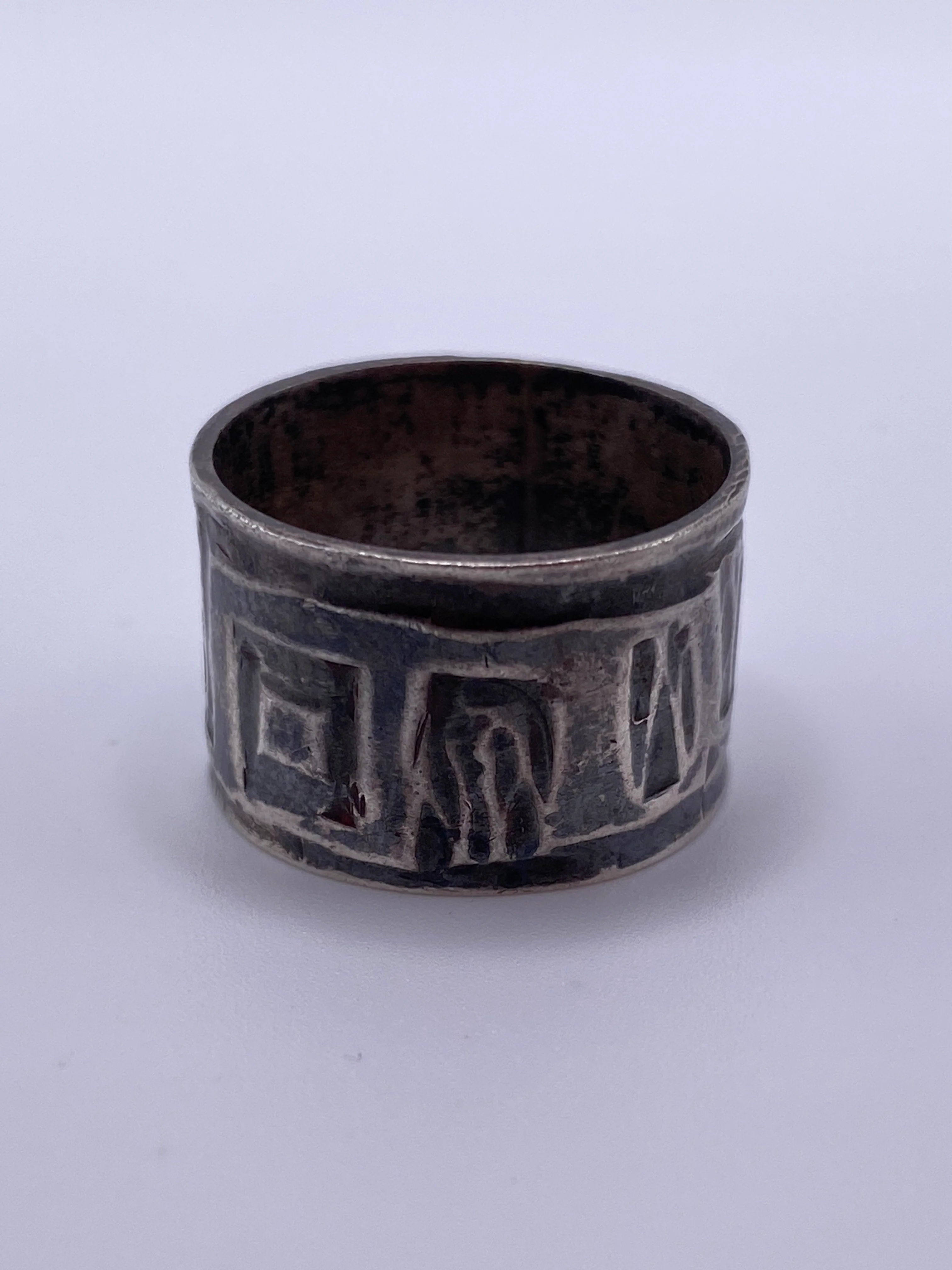 Artisanal Brutalist Silver Ring - Image 2