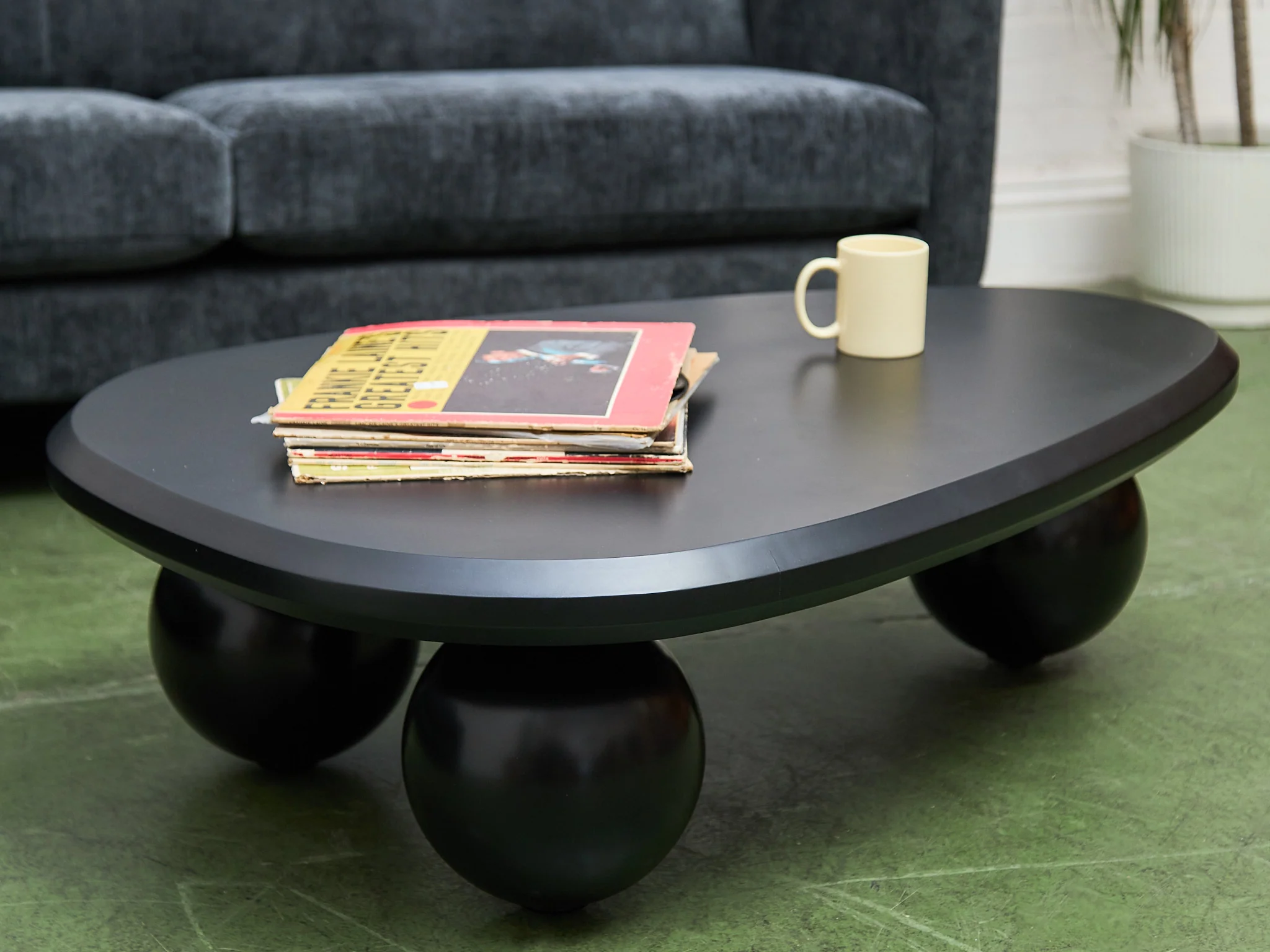 Black Sculptural Coffee Table - Image 3