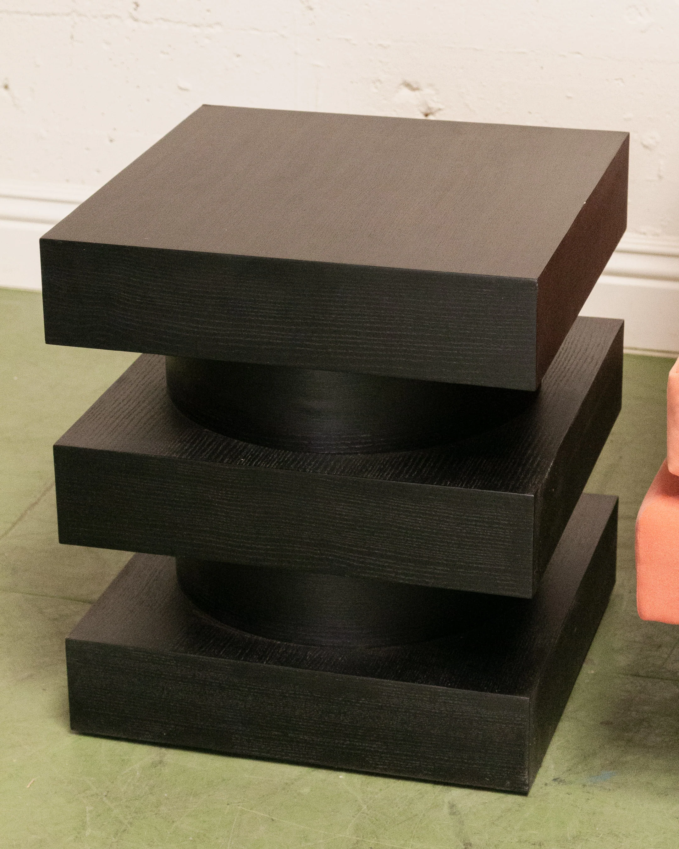 Black Stacked Square Side Table - Image 3