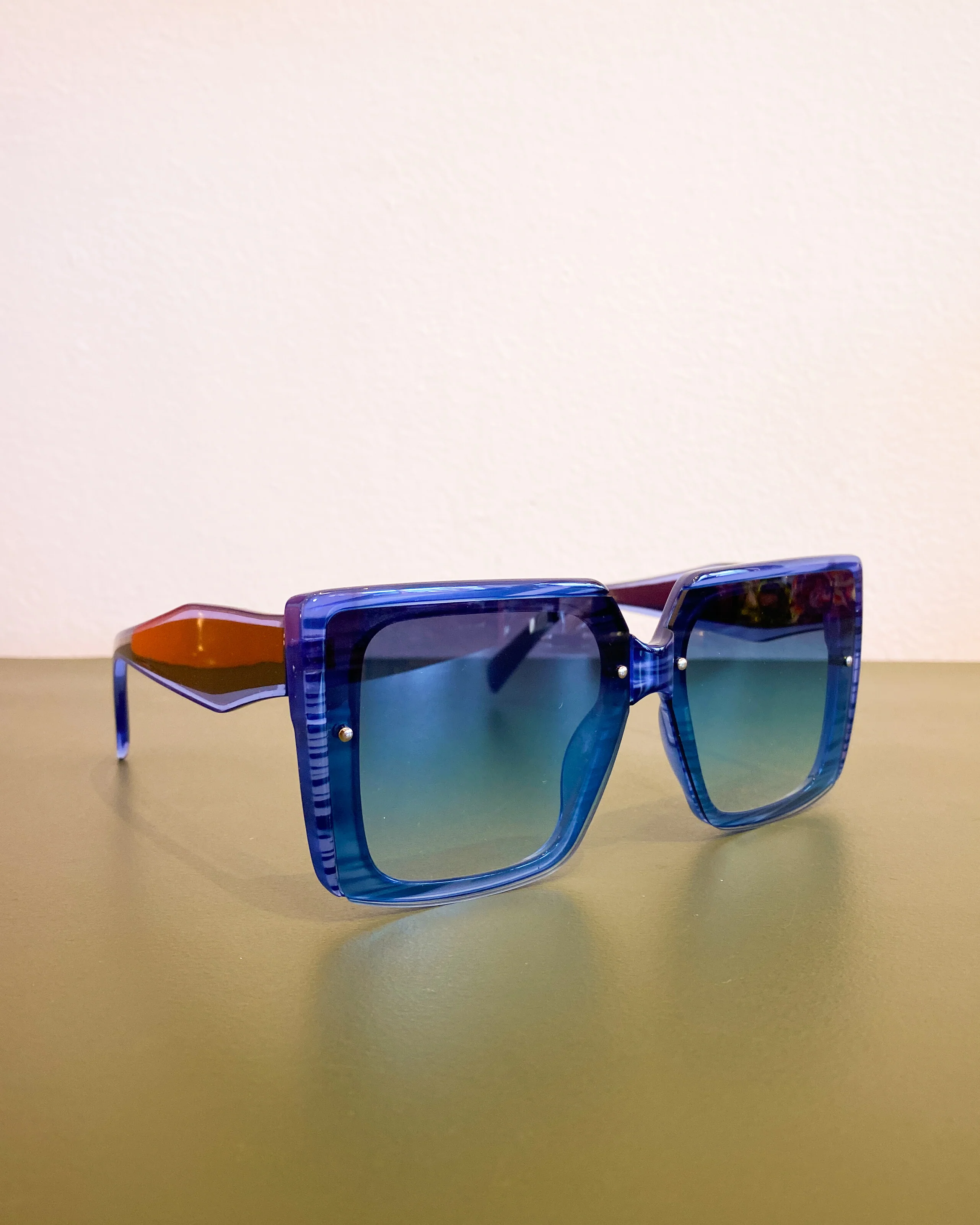 Blue Rectangular Sunnies - Image 2