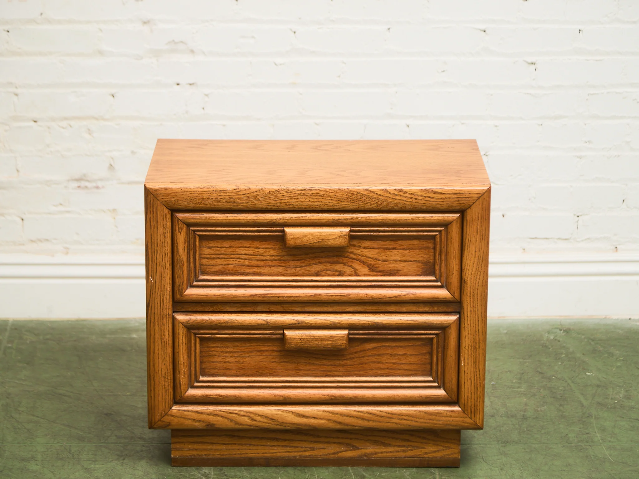 Boho Two Drawer Oak Nightstand - Image 3