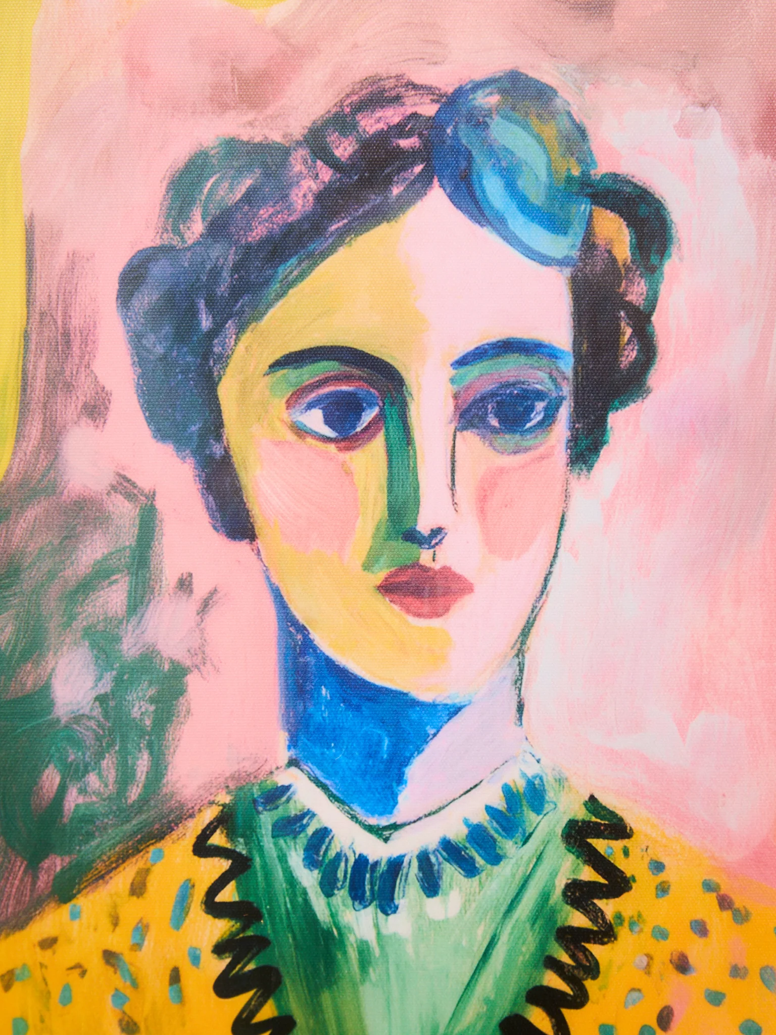 Bold Abstract Portrait in Vibrant Hues - Image 3