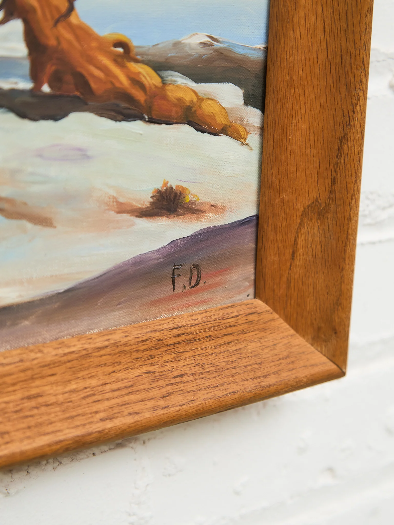 Bristlecone Pine, in a mountainous, windswept landscape Acrylic Painting - Image 6
