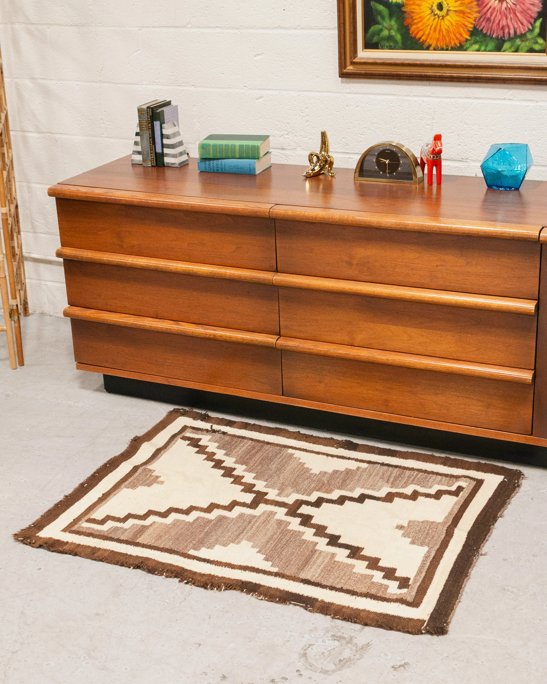 Brown Geometric Rug (as-is) - Image 2