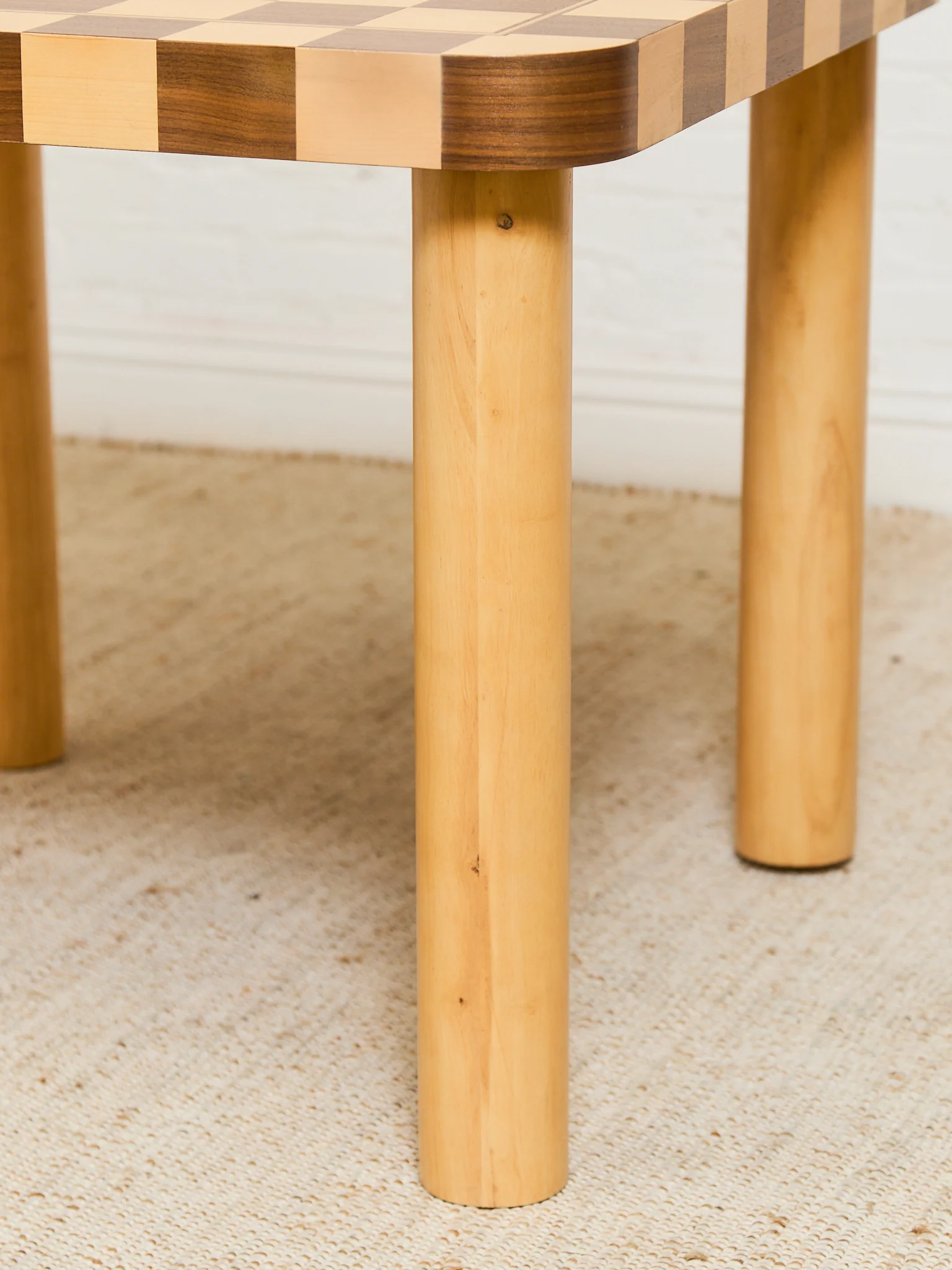 Checker, Blonde and Walnut Dining Table - Image 7