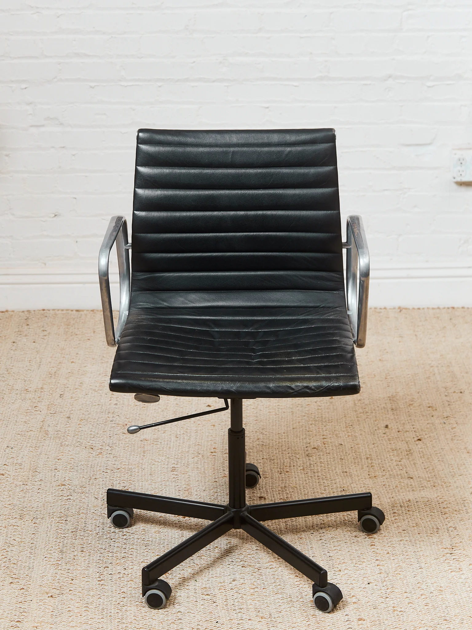 Chrome and Black Office Chair - Image 4