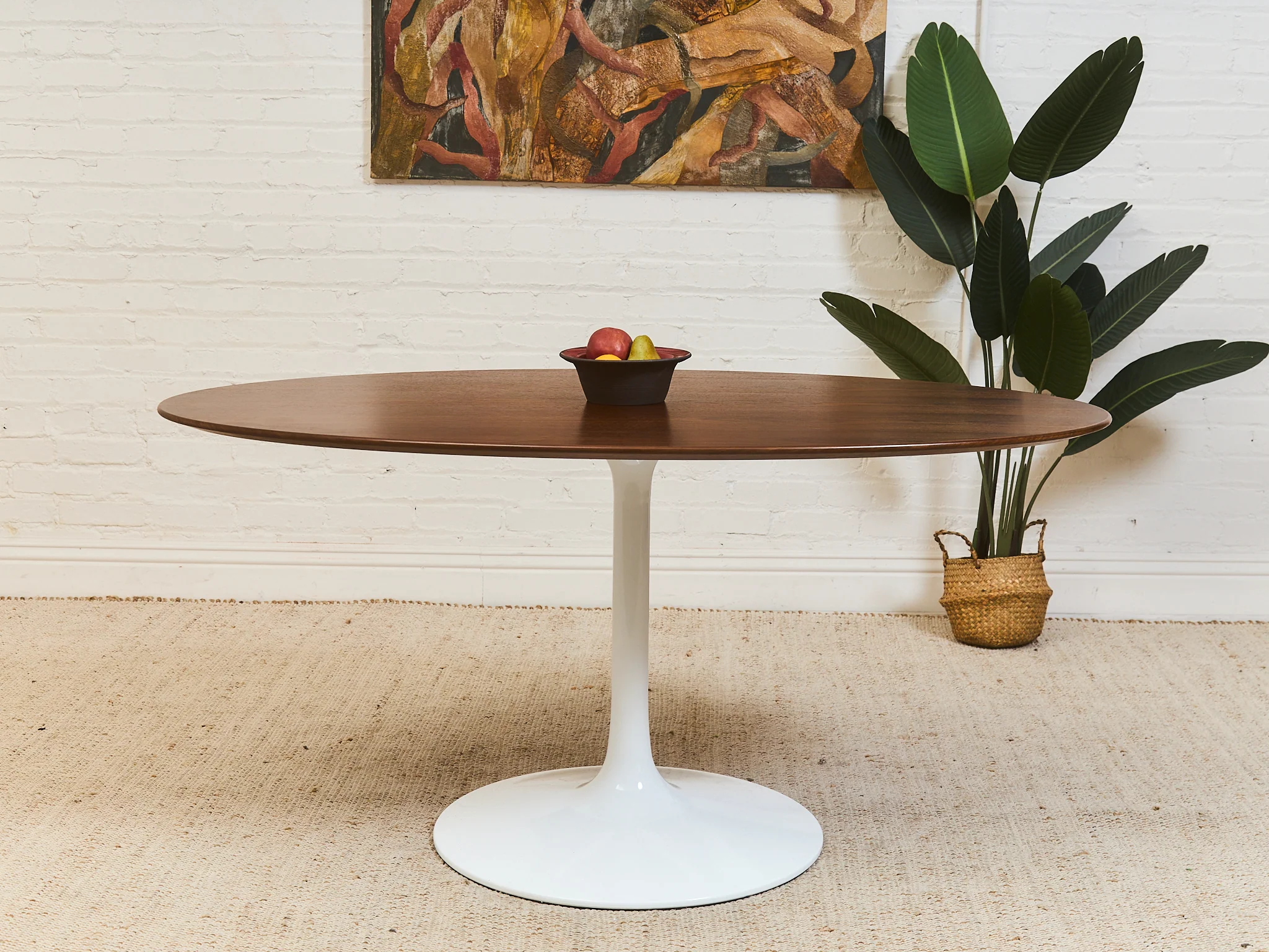 Daisy Oval Walnut 60 inch Dining Table - Image 3