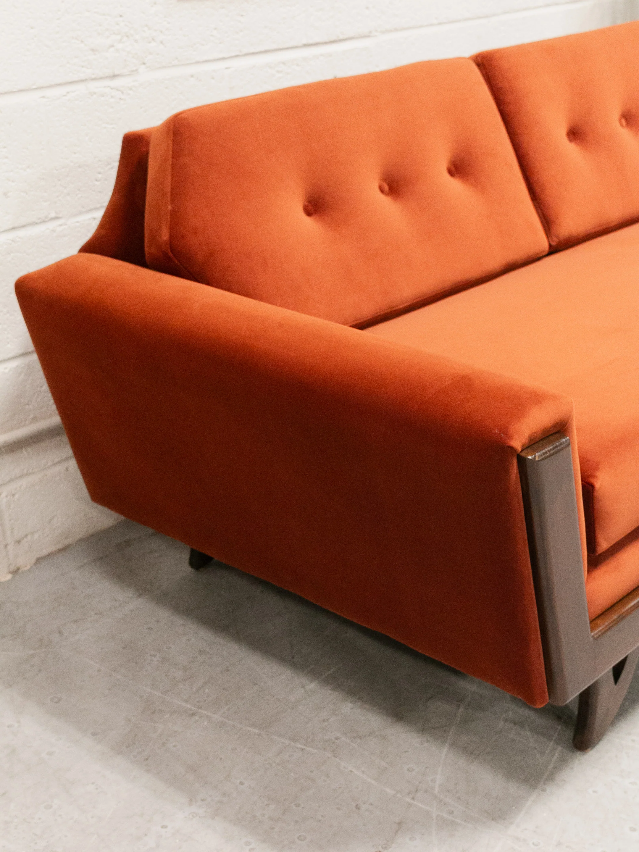 Desmond Walnut Framed Sofa 72” in Royale Rust - Image 14