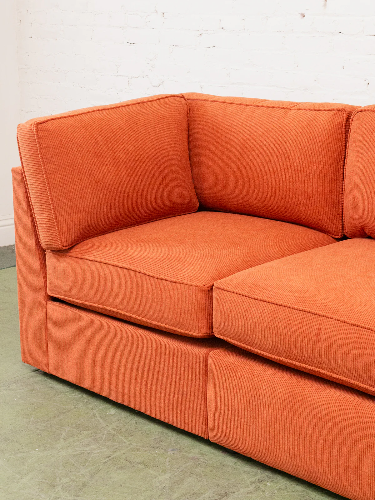 Diana Sectional Sofa in Groove Rust - Image 13