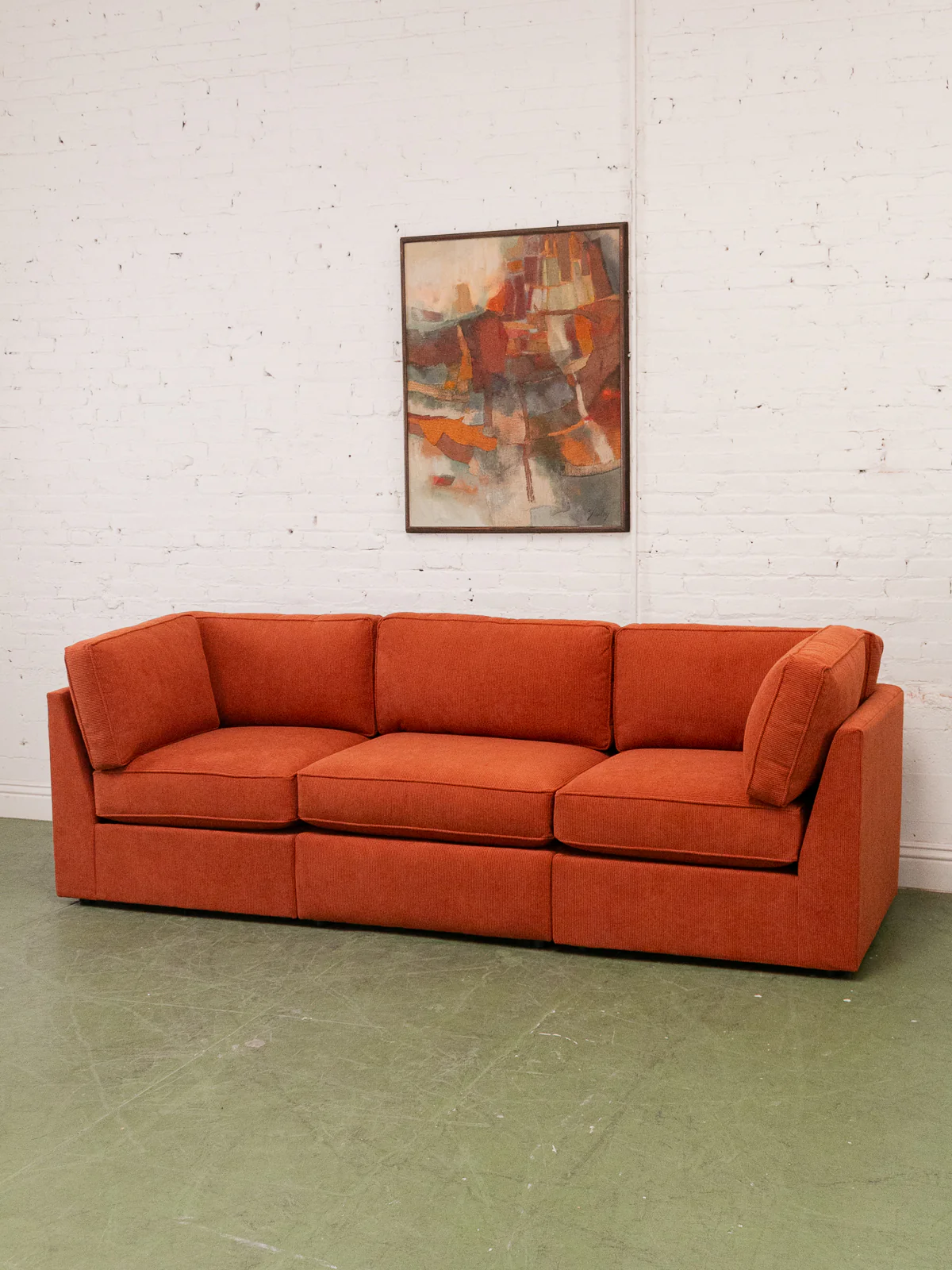 Diana Sectional Sofa in Groove Rust - Image 4
