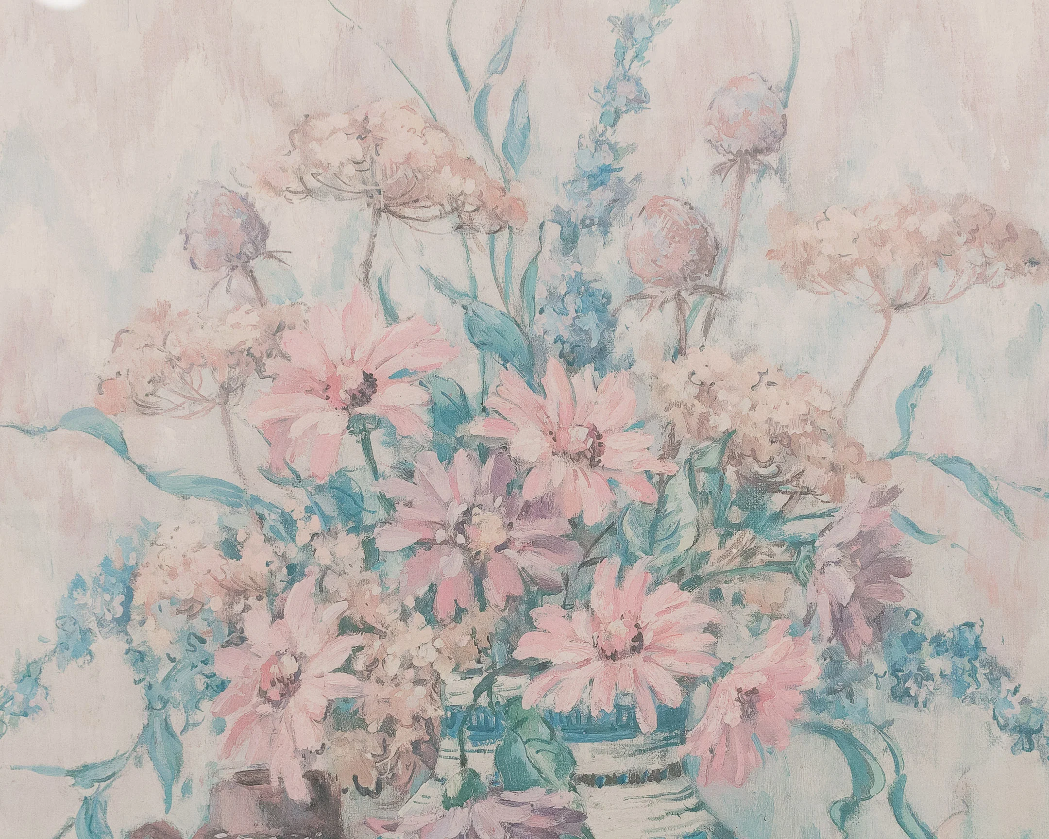 Framed Flower Vase Print Signed - Image 12