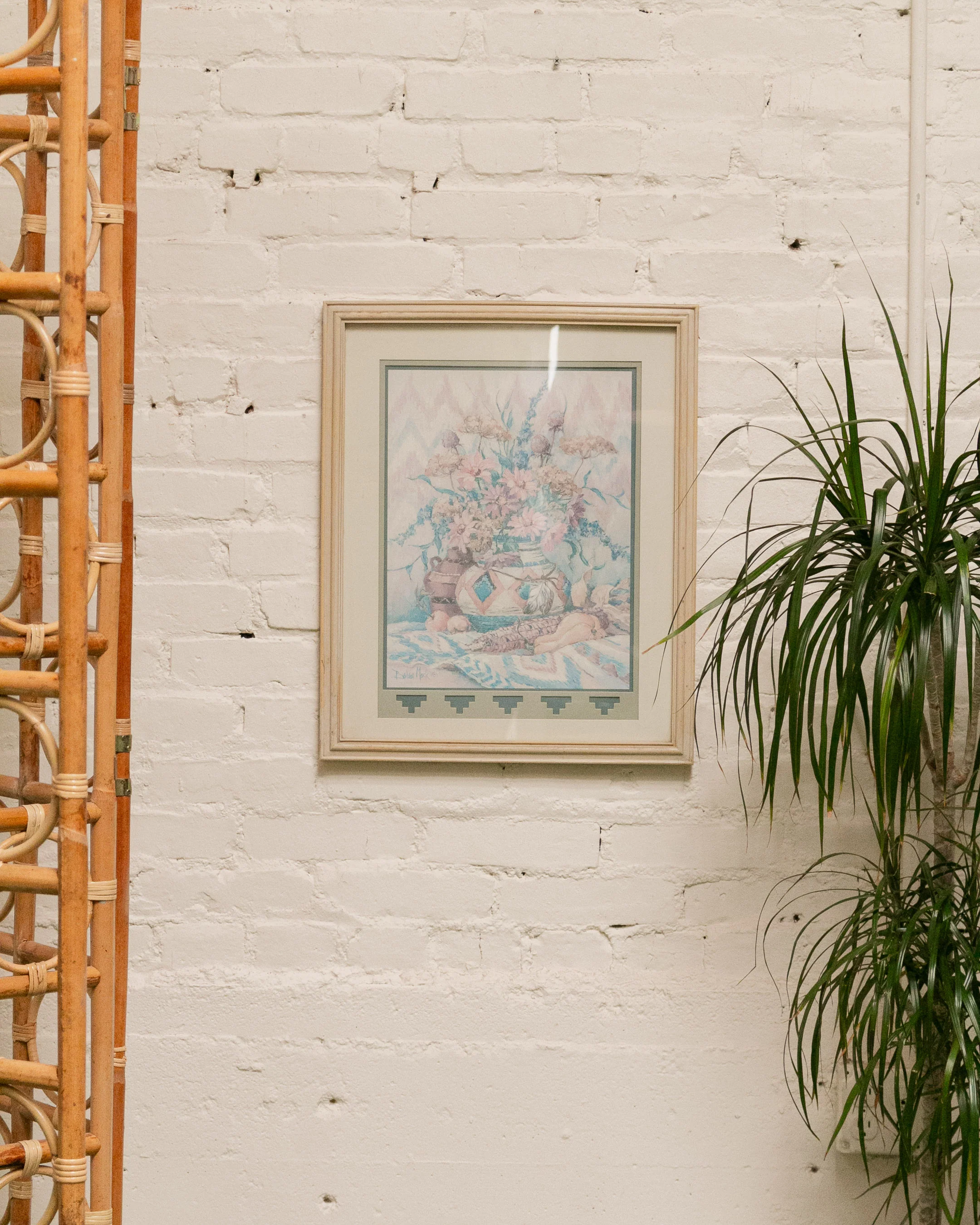 Framed Flower Vase Print Signed - Image 13