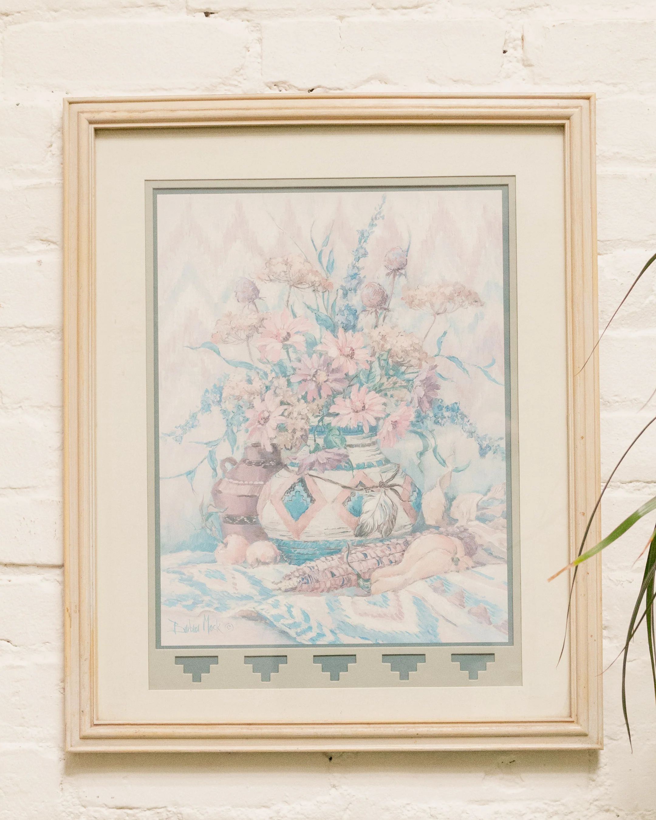 Framed Flower Vase Print Signed - Image 14