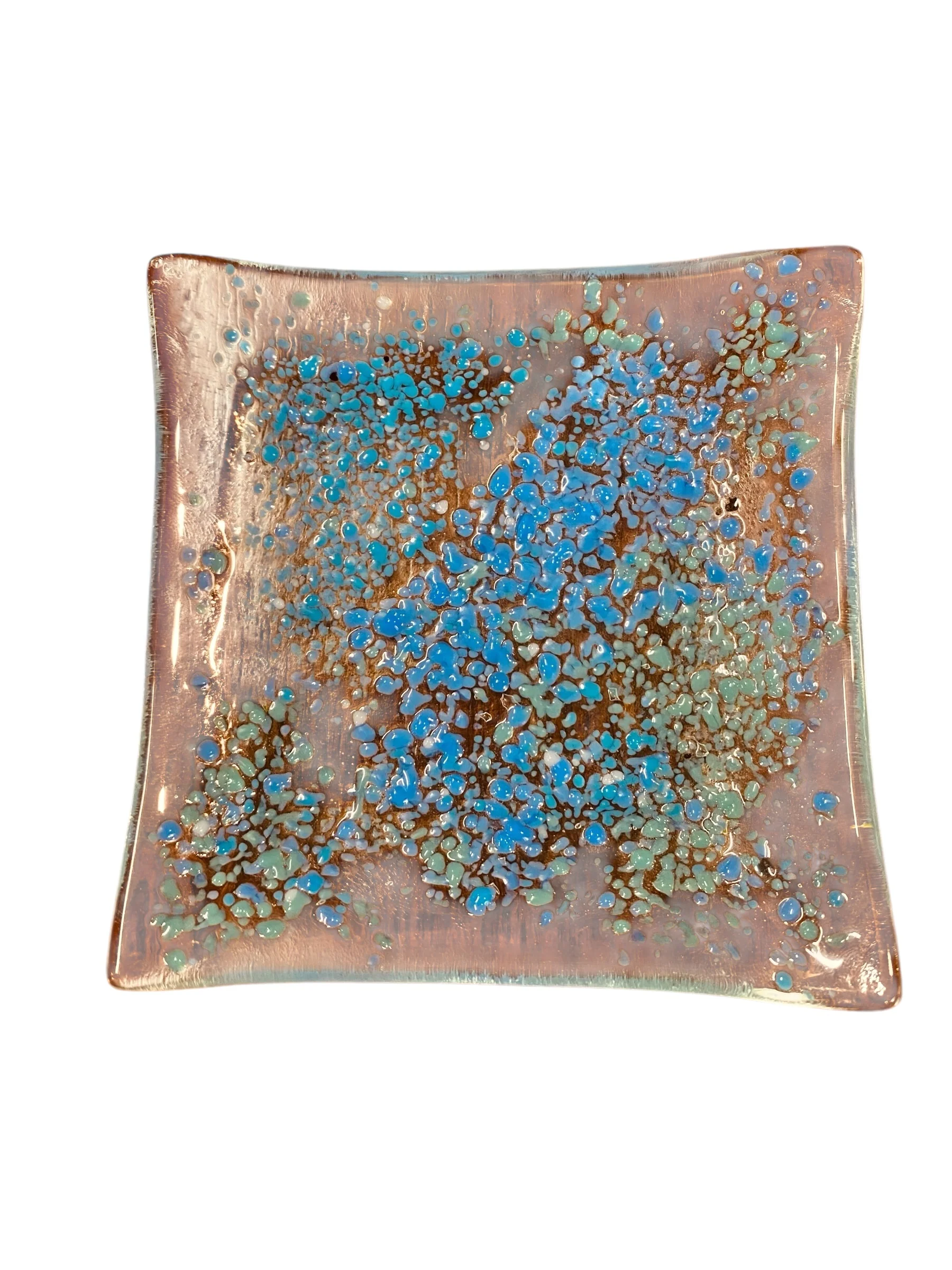 Green Blue Glass Catchall