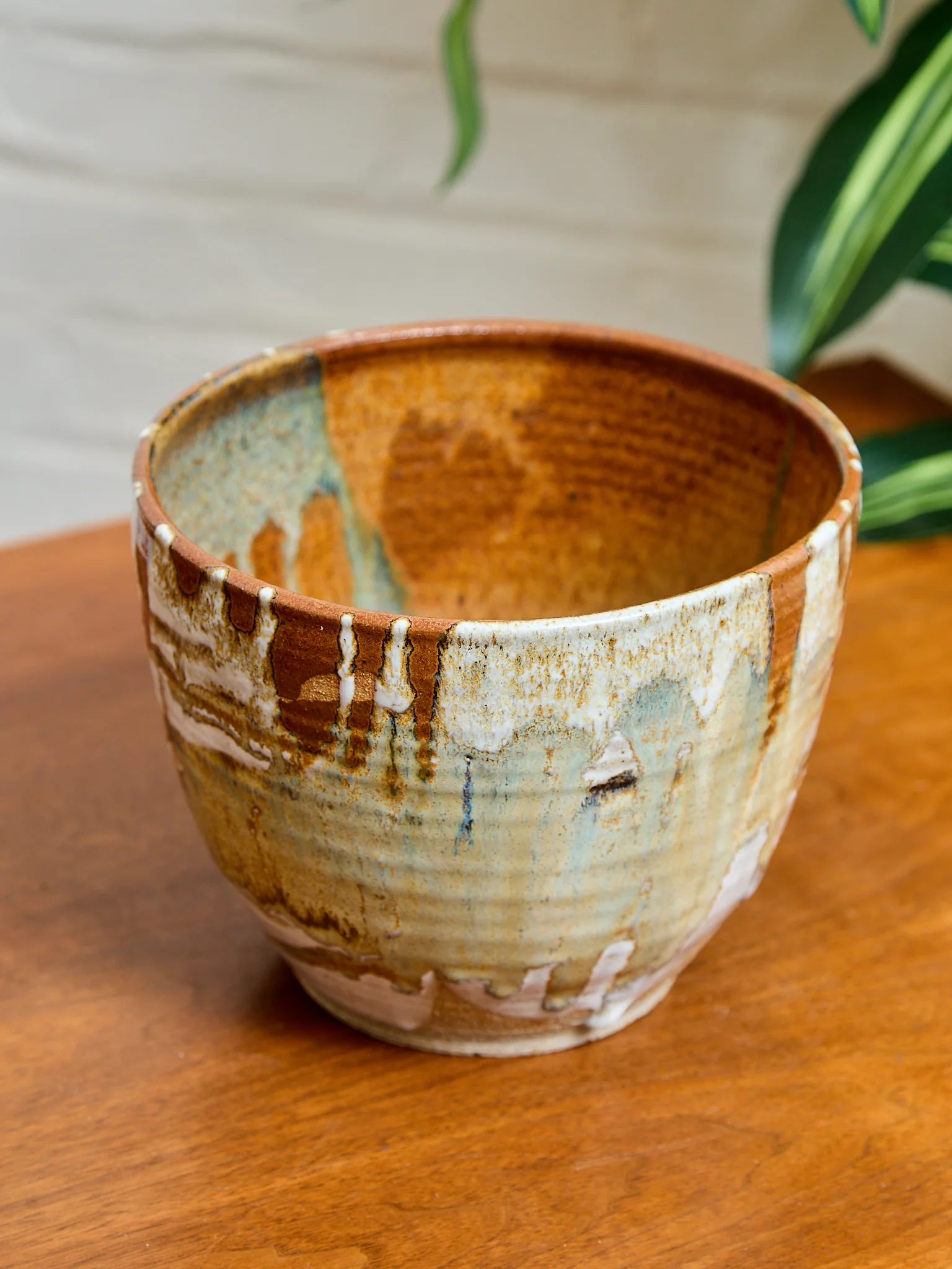 Hand Thrown Studio Pottery Stoneware Bowl with Glaze - Image 2