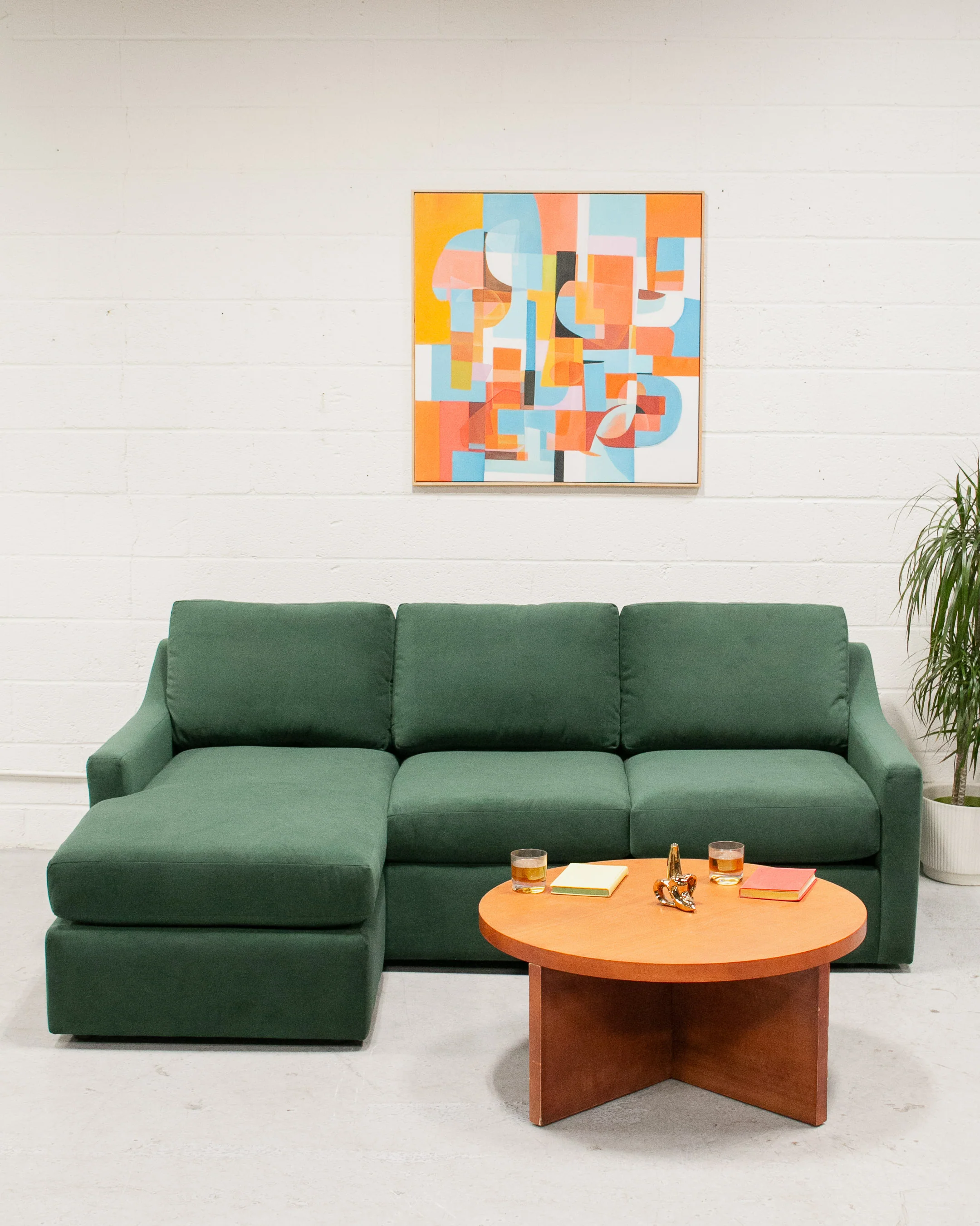 Hauser Sectional Sofa in Bella Hunter Green - Image 17