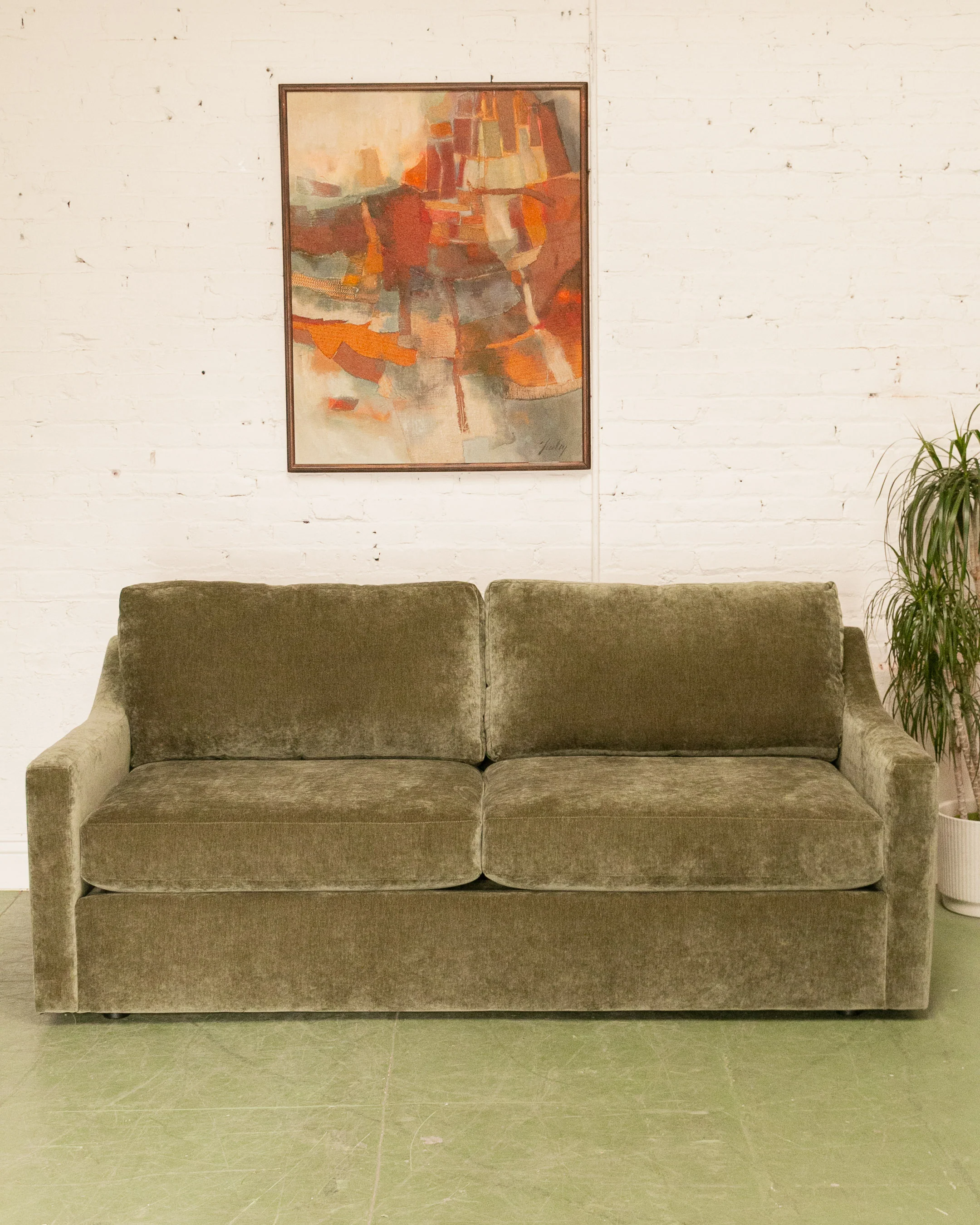Hauser Sofa Bed in Moss - Image 19