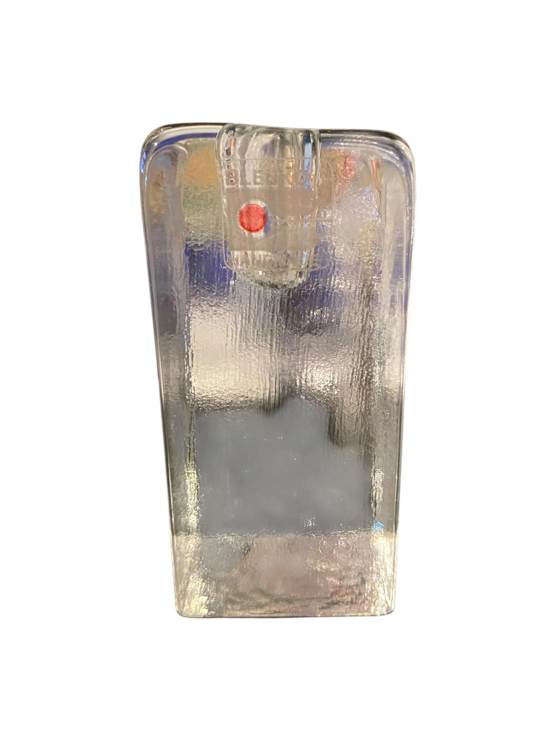 Heavy Glass Blenko Candle Holder
