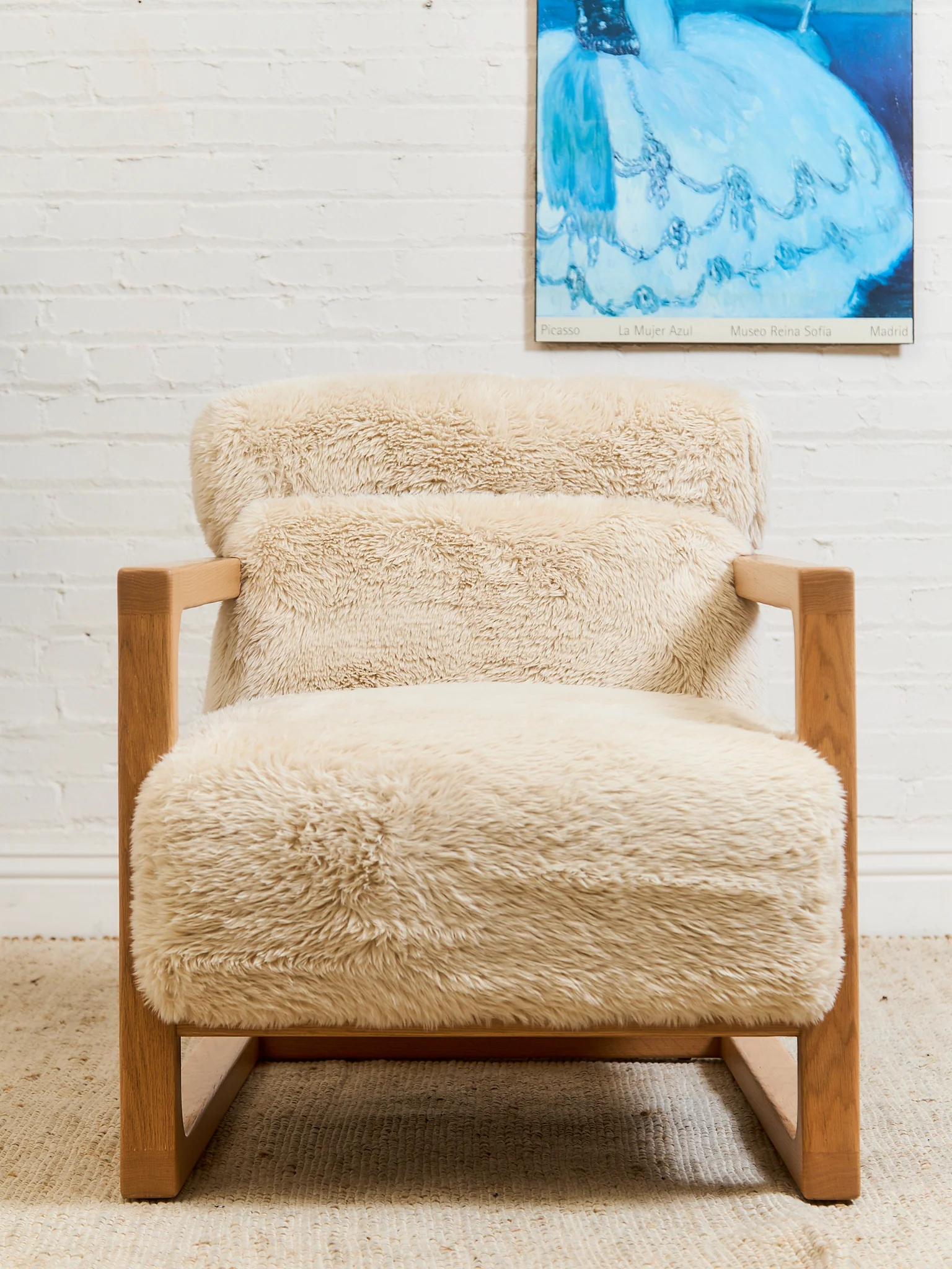 Huxley Chair in Yakety Yak Faux Fur - Image 4