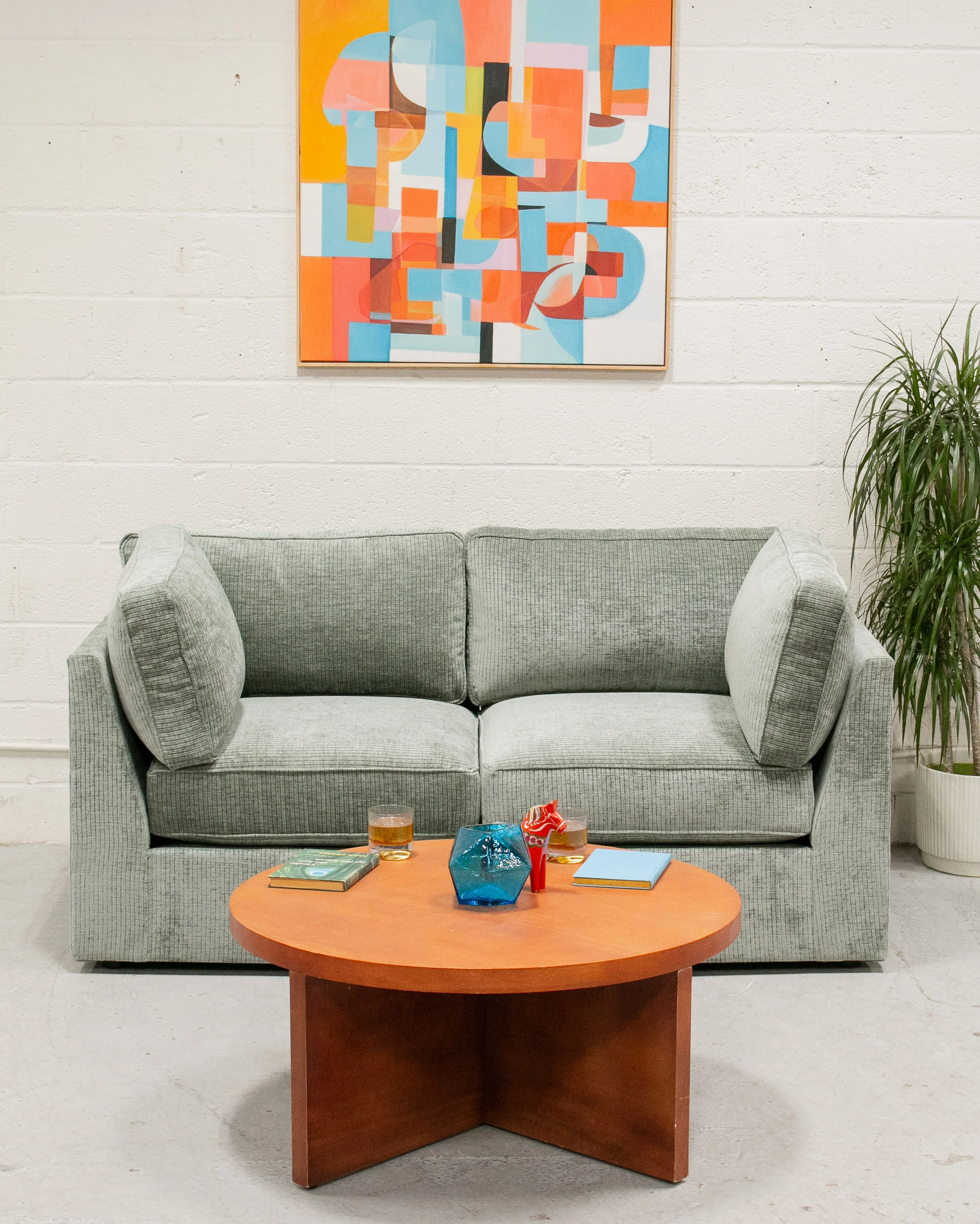 Diana Loveseat Sofa in Belmont Jade - Image 15
