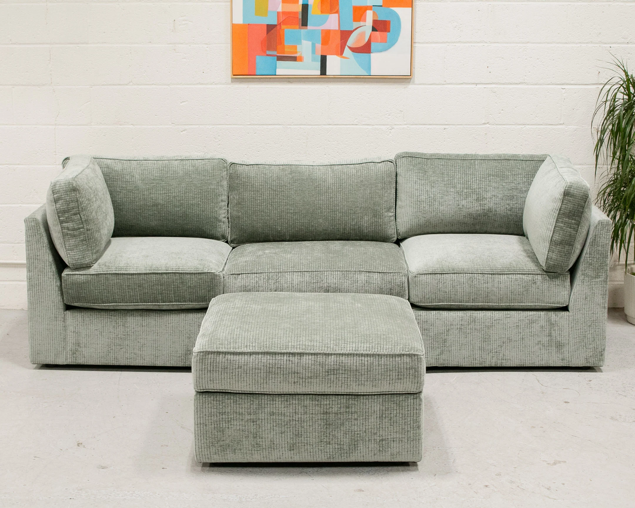 Diana Modular Sofa in Belmont Jade 4 Piece - Image 23