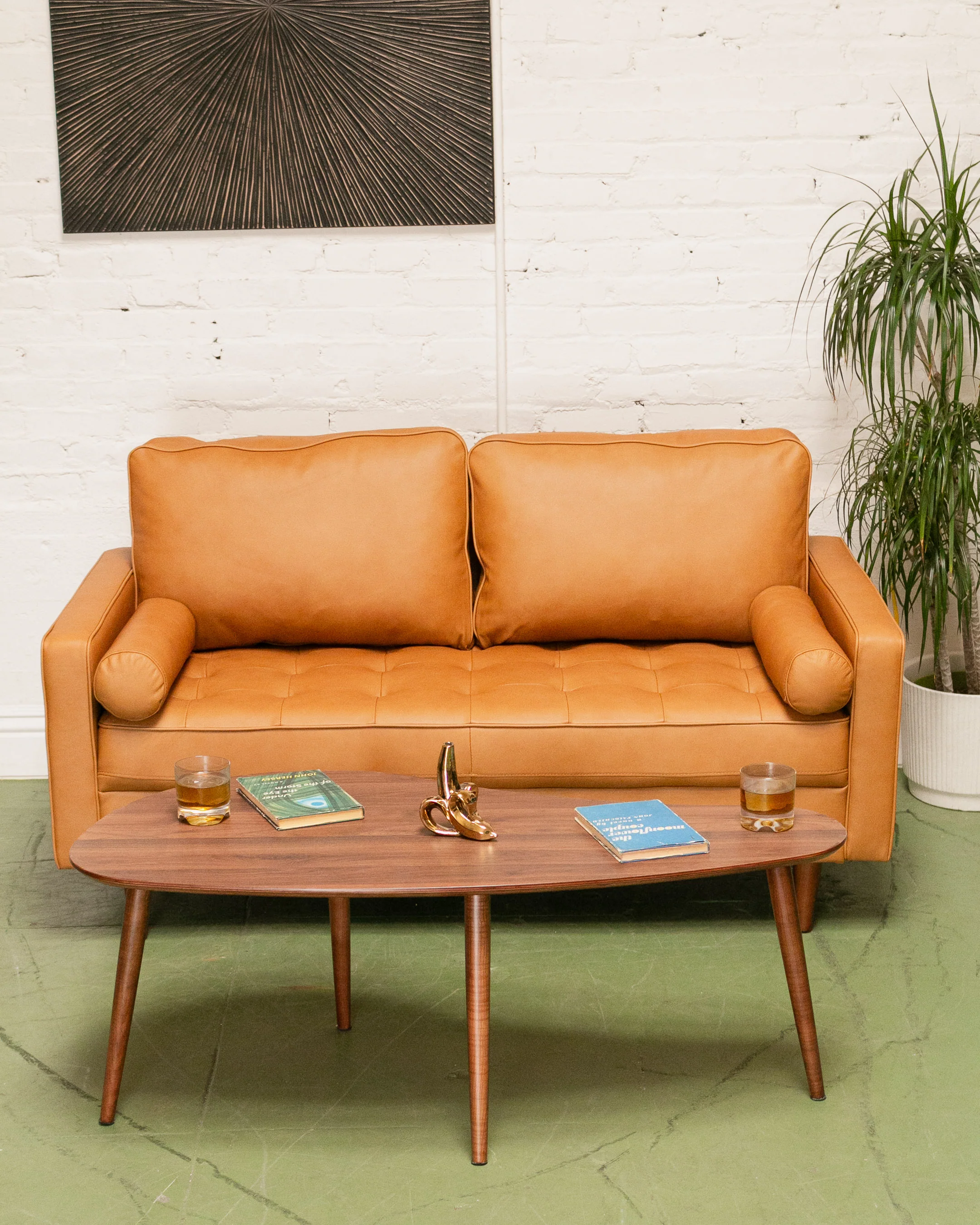 Maya Loveseat Sofa in Leather - Image 17