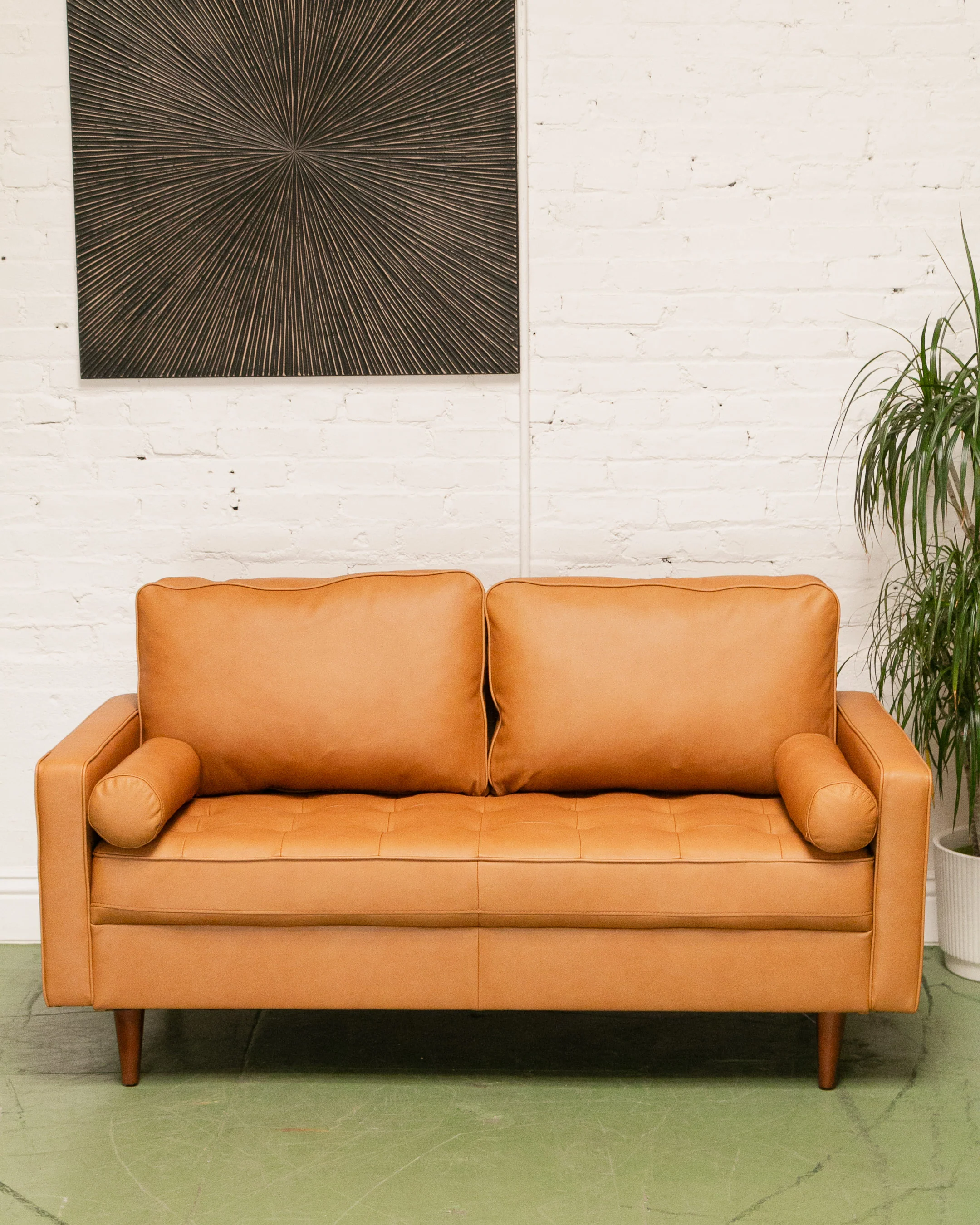 Maya Loveseat Sofa in Leather - Image 18