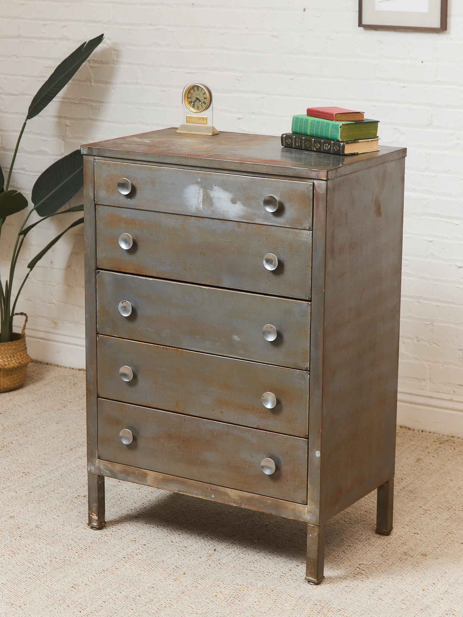 Metal Primitive Highboy Dresser - Image 4