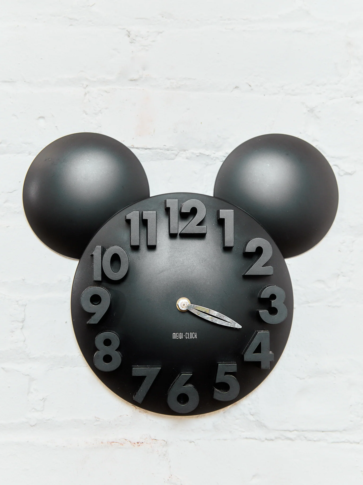 Mickey in All Black Mod Clock - Image 2