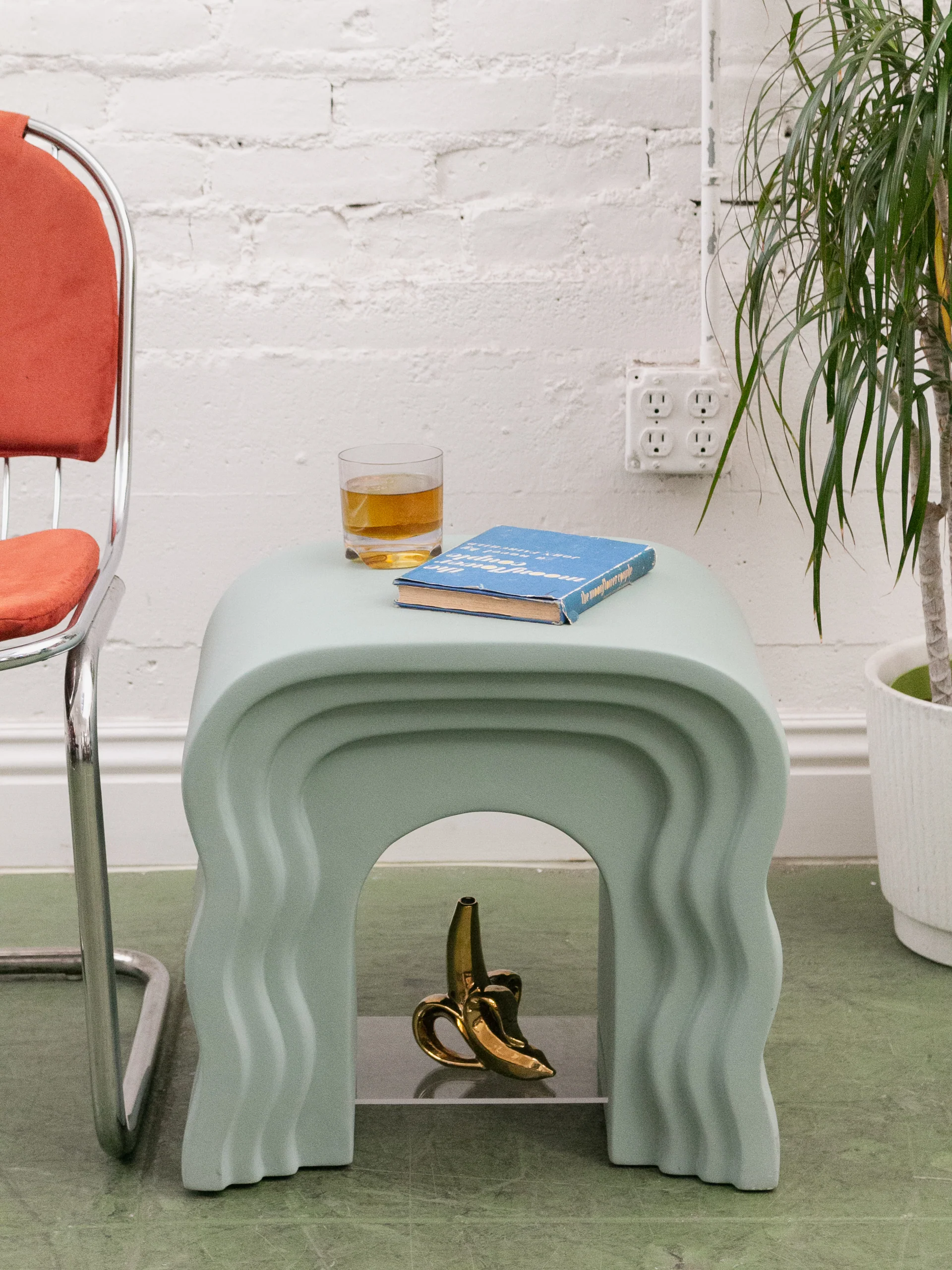 Mint Squiggle End Table - Image 10
