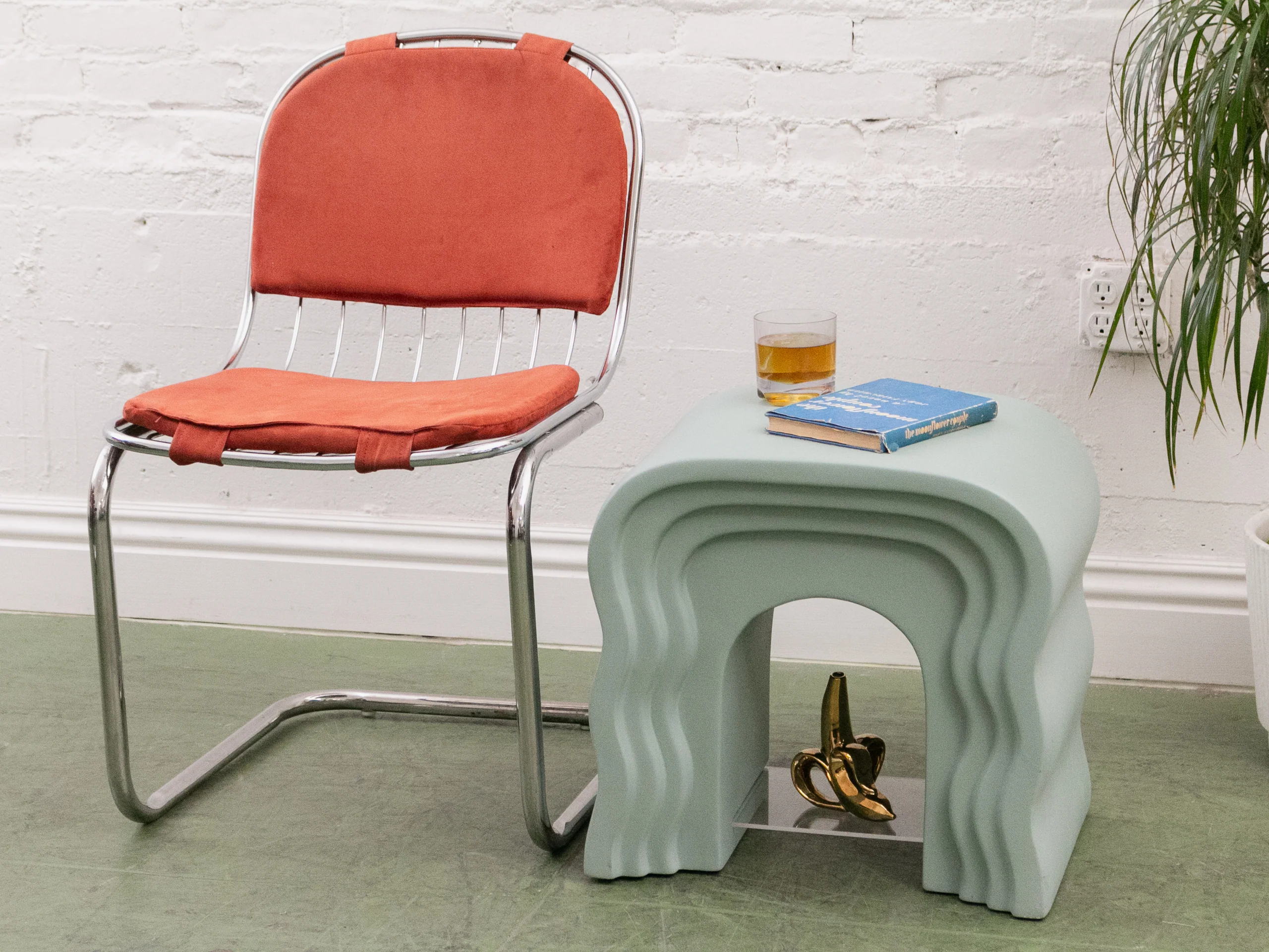 Mint Squiggle End Table - Image 2