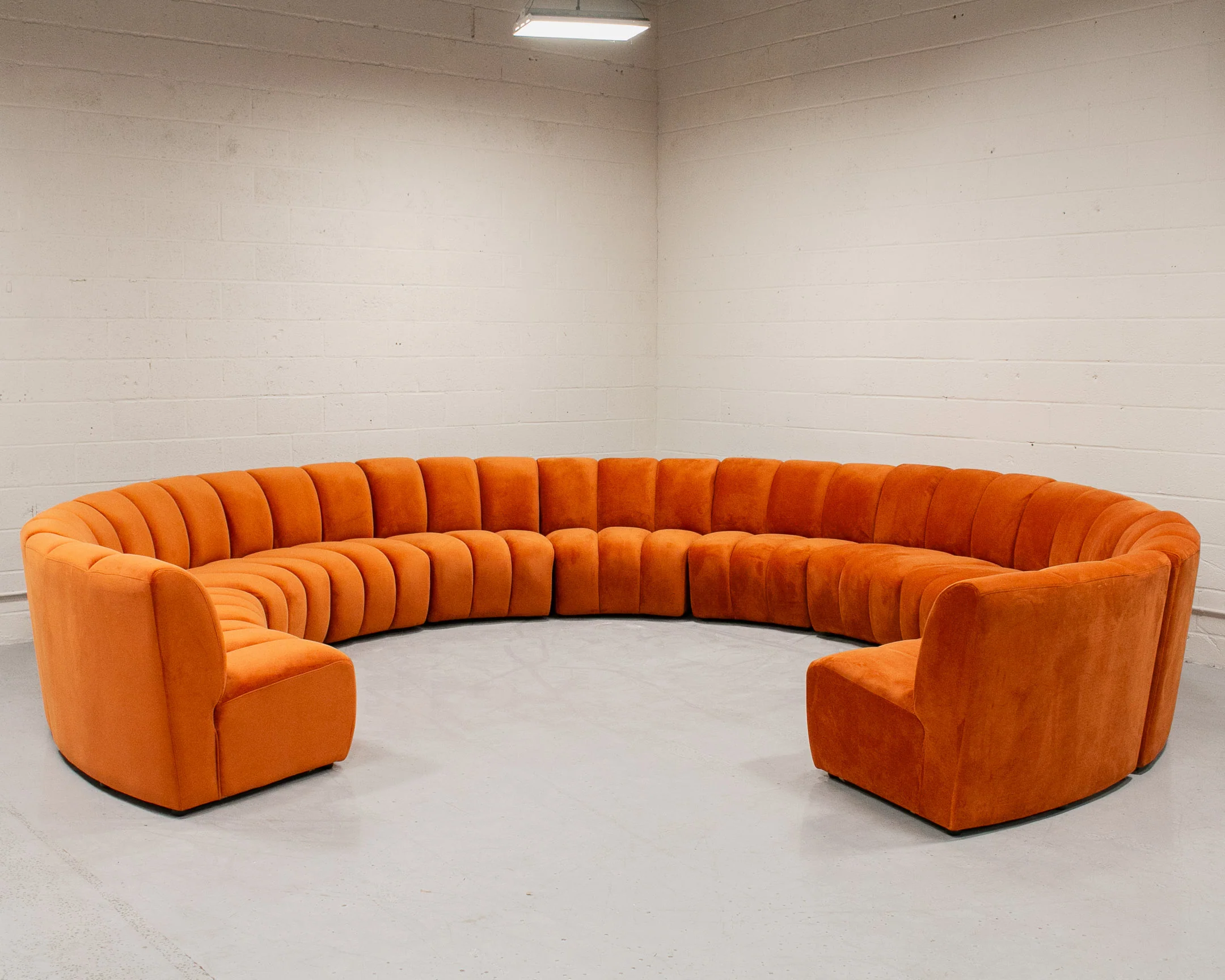 Burnt Orange Chic Circle Sofa