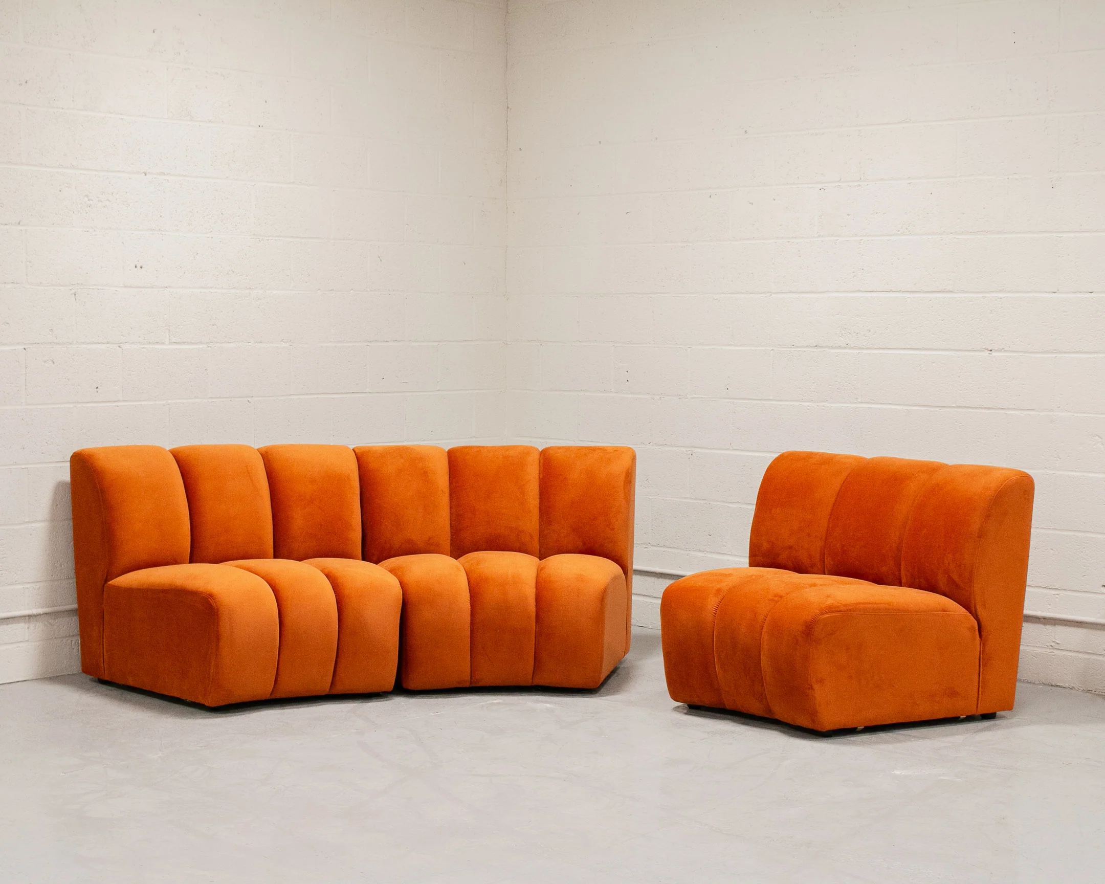 Burnt Orange Chic Circle Sofa - Image 23