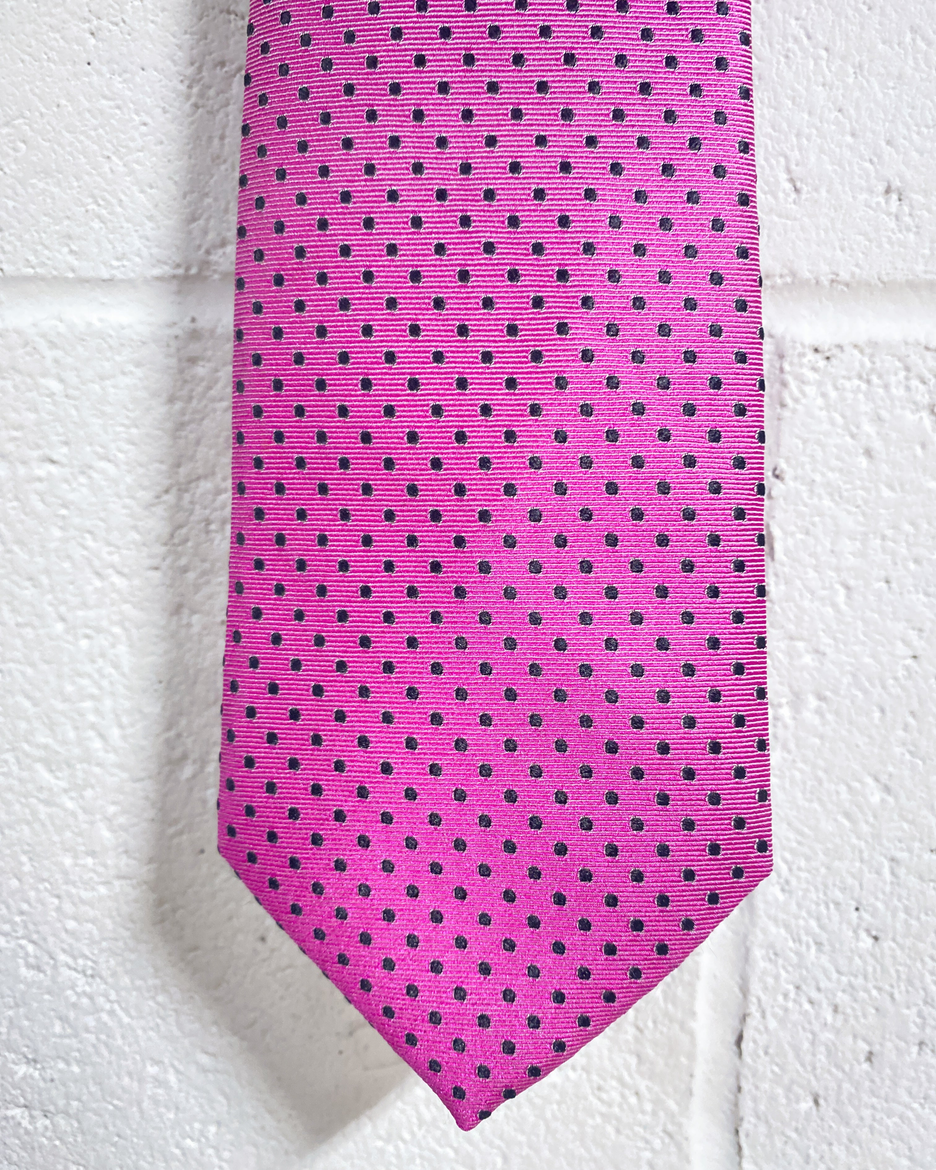 Pink Tie with Black Dots - Image 3