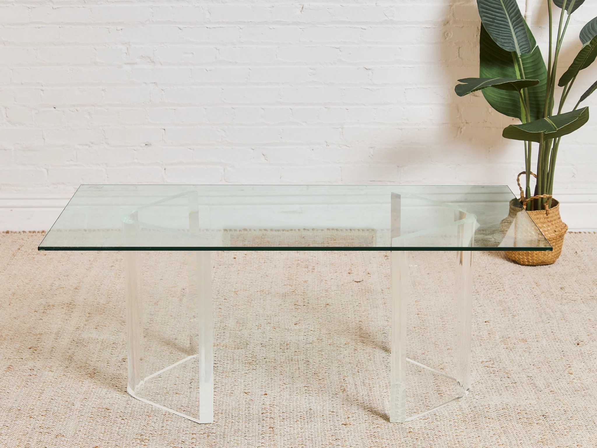 Post Modern Mid Century Lucite Coffee Table - Image 3
