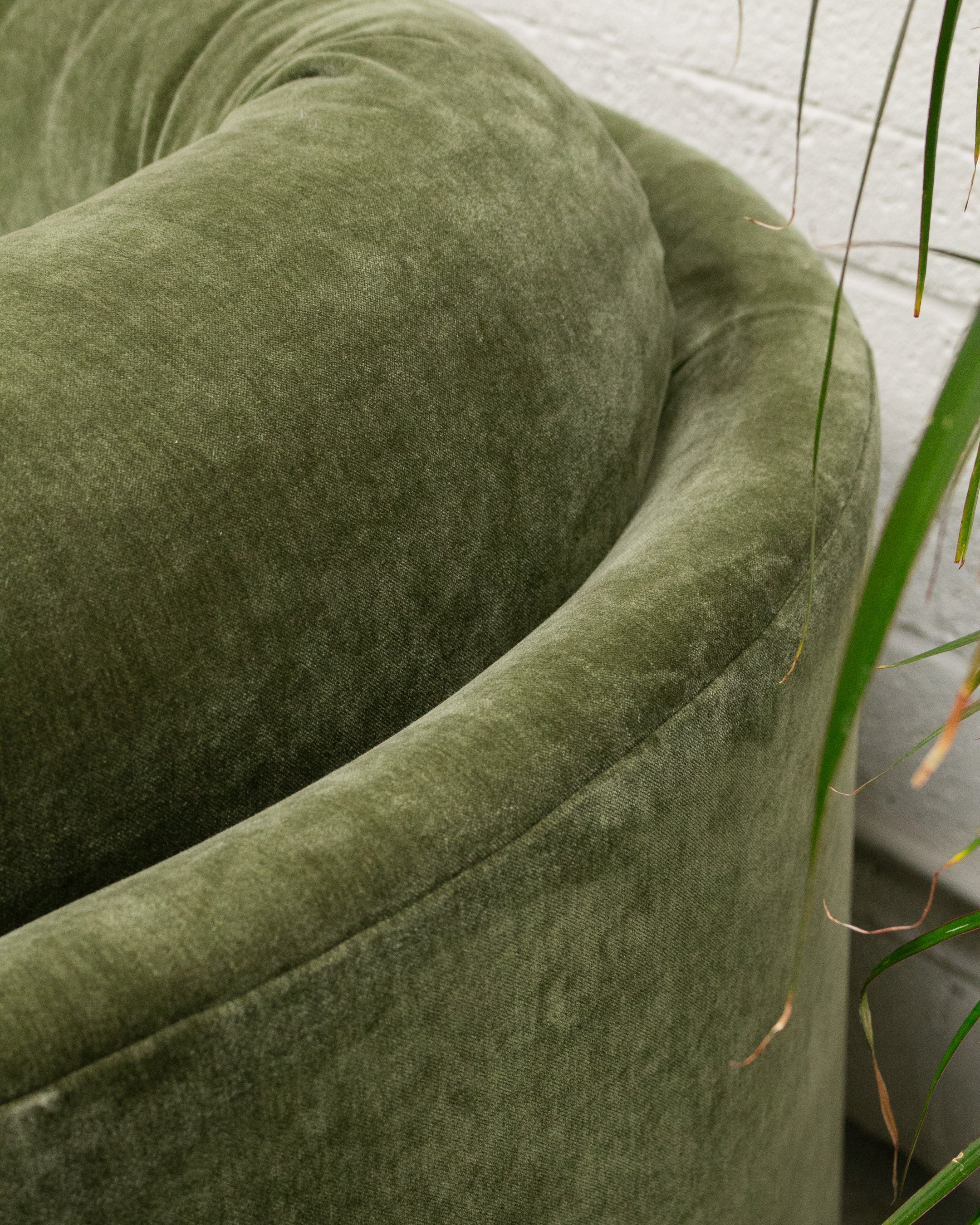 Prima 2 piece with Armless Chaise in amici moss - Image 5