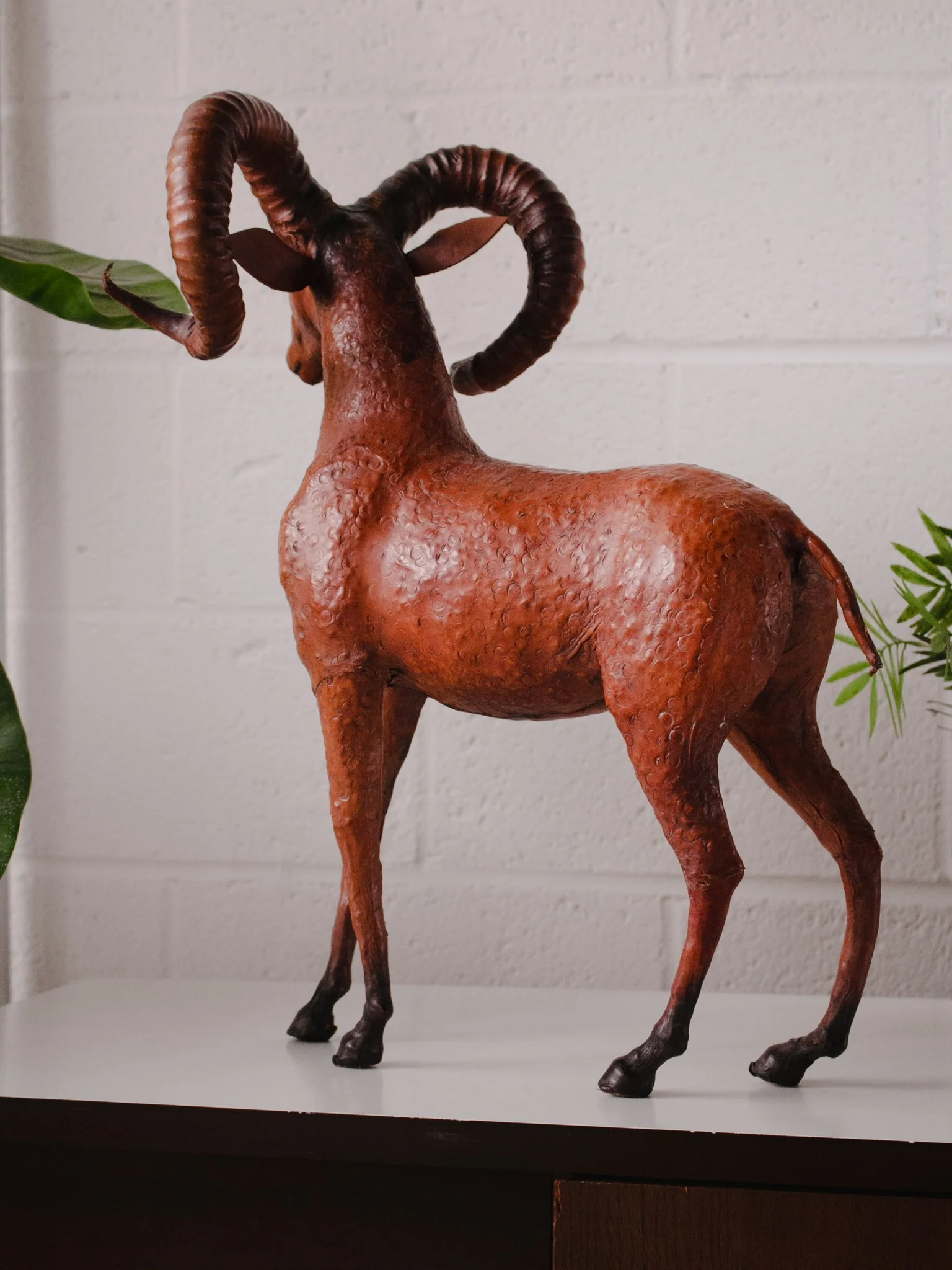 Ram Leather Sculpture - Image 3