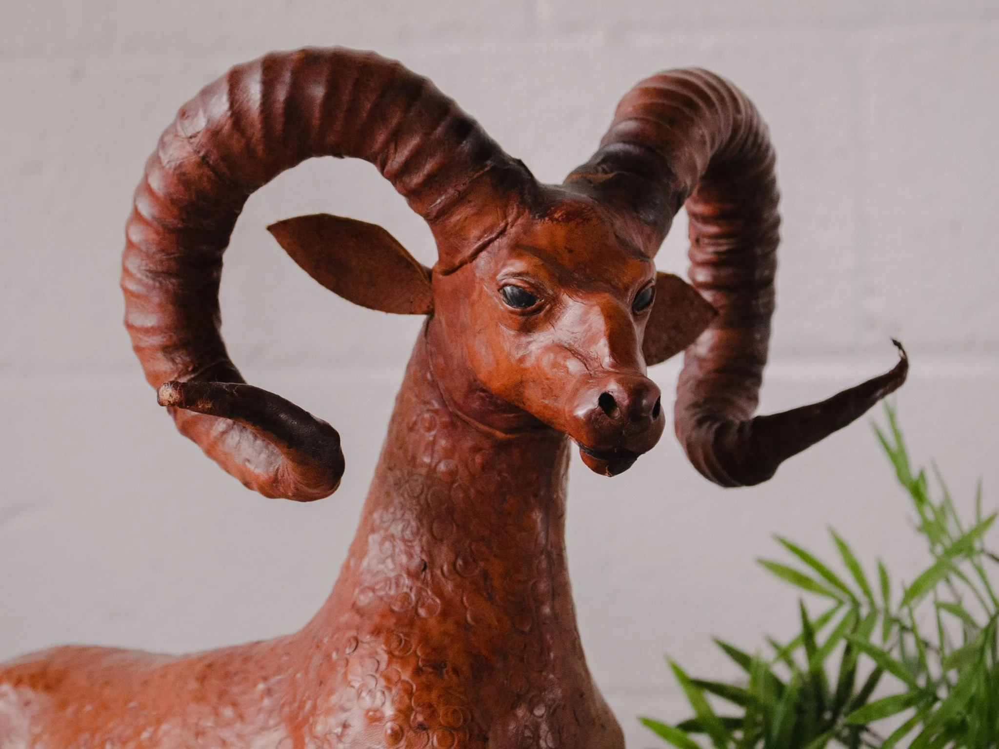 Ram Leather Sculpture - Image 6