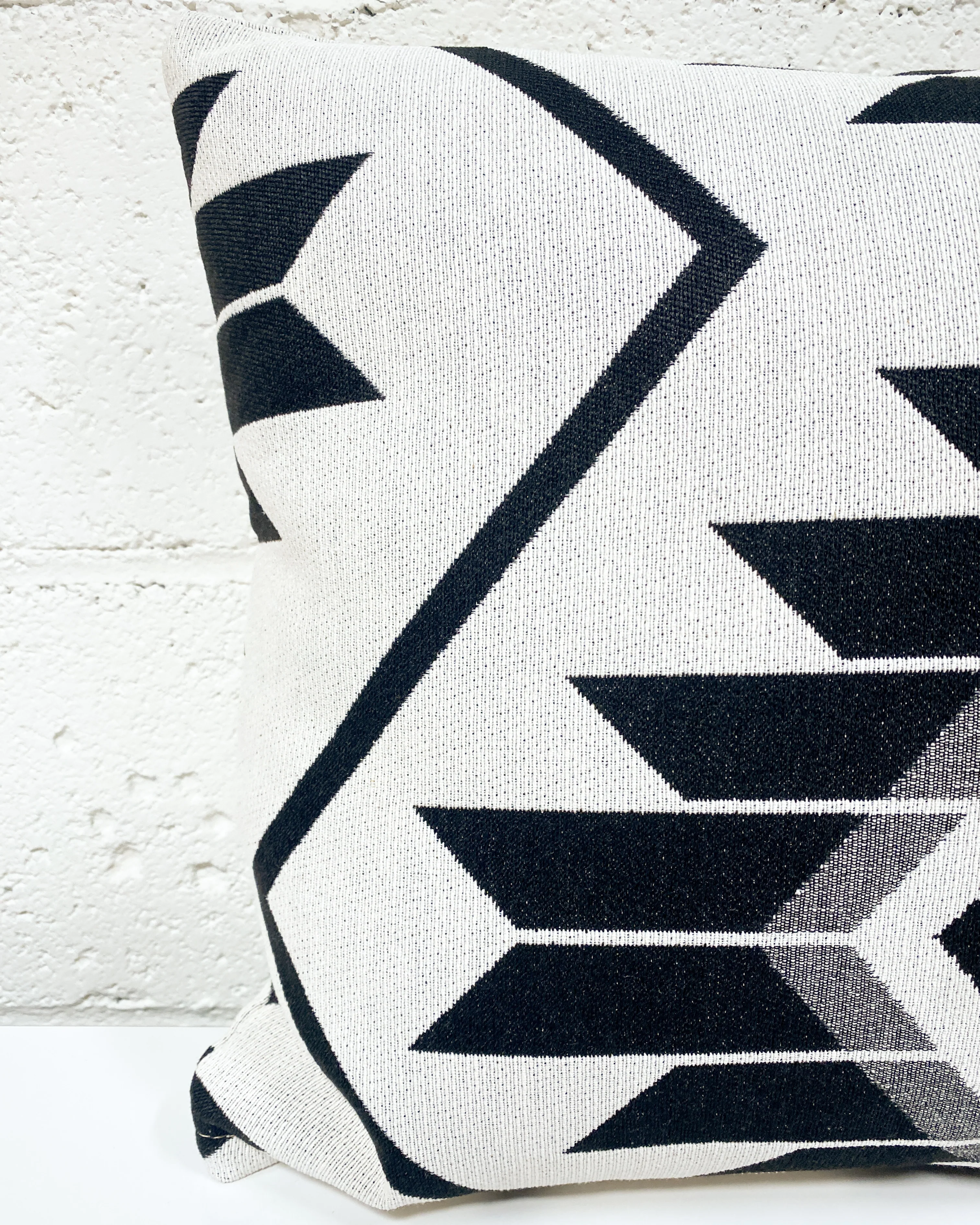 Rectangular Black and White Southwest Pillow - Image 2