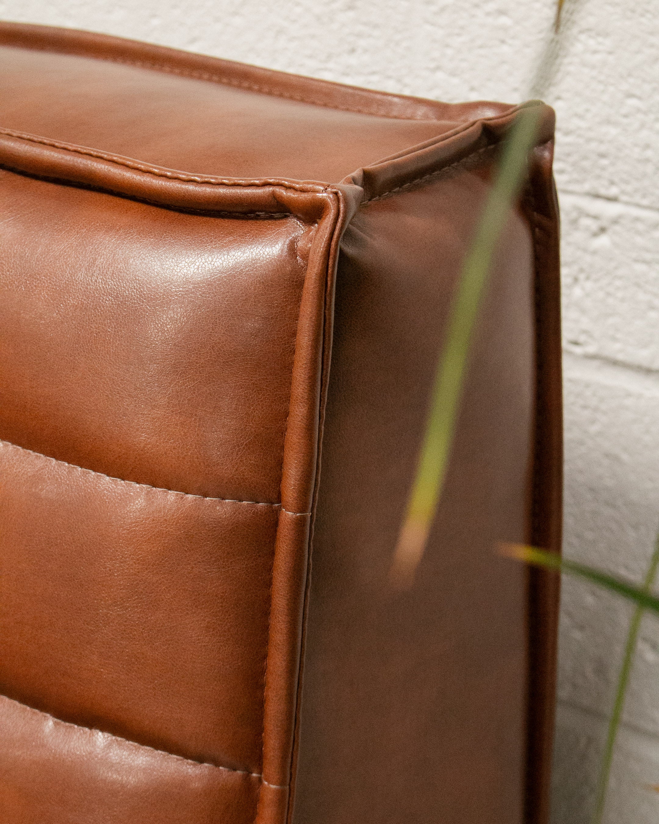 Recycled Leather 4 Piece and Ottoman Juno Sofa - Image 4
