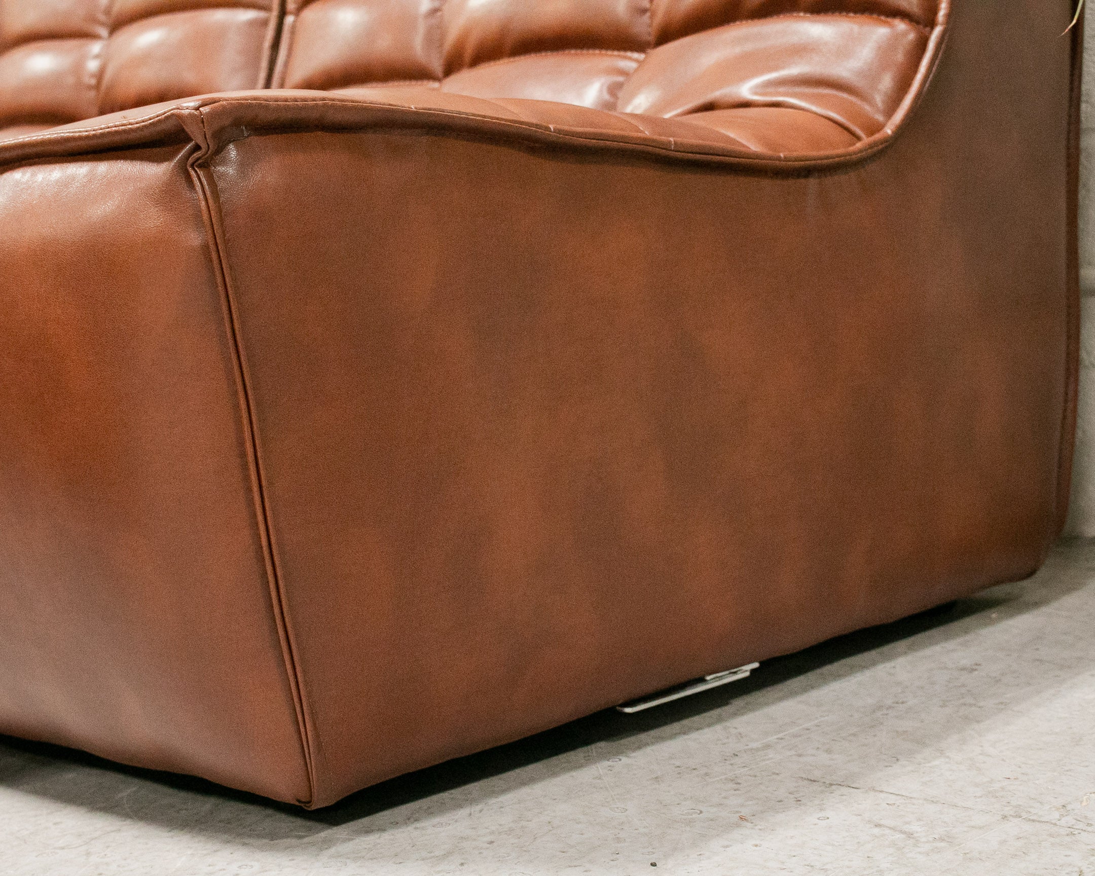 Recycled Leather 4 Piece and Ottoman Juno Sofa - Image 7