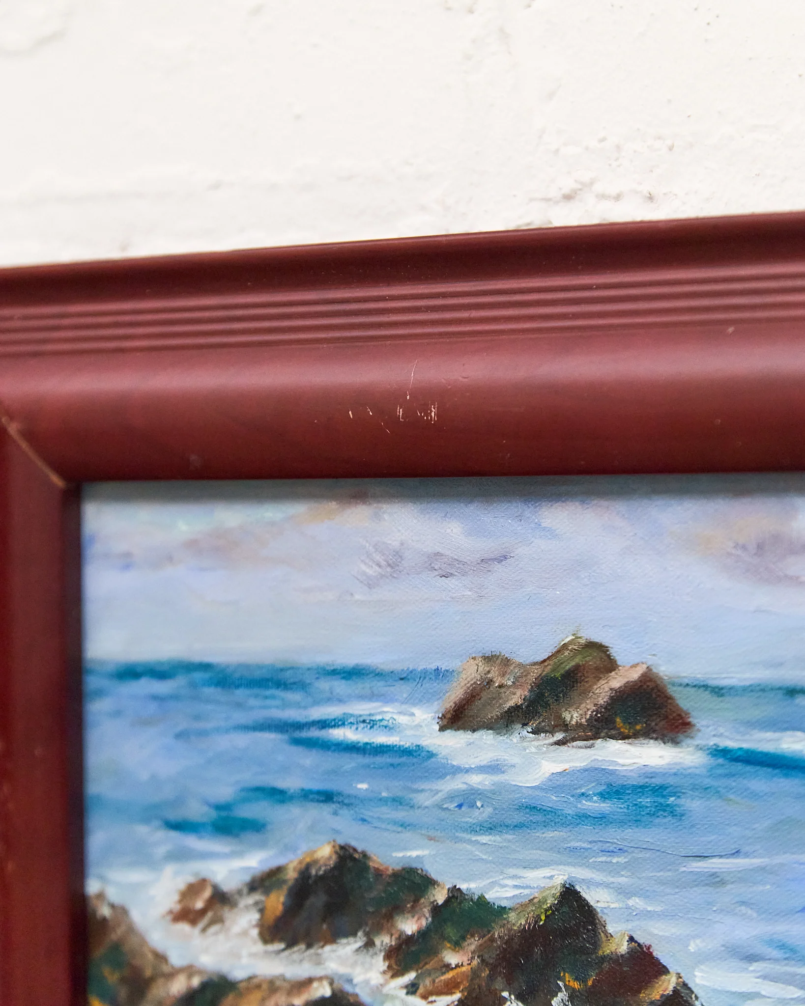 Rocks at Monterey Oil Painting by Nila Brereton H. - Image 9
